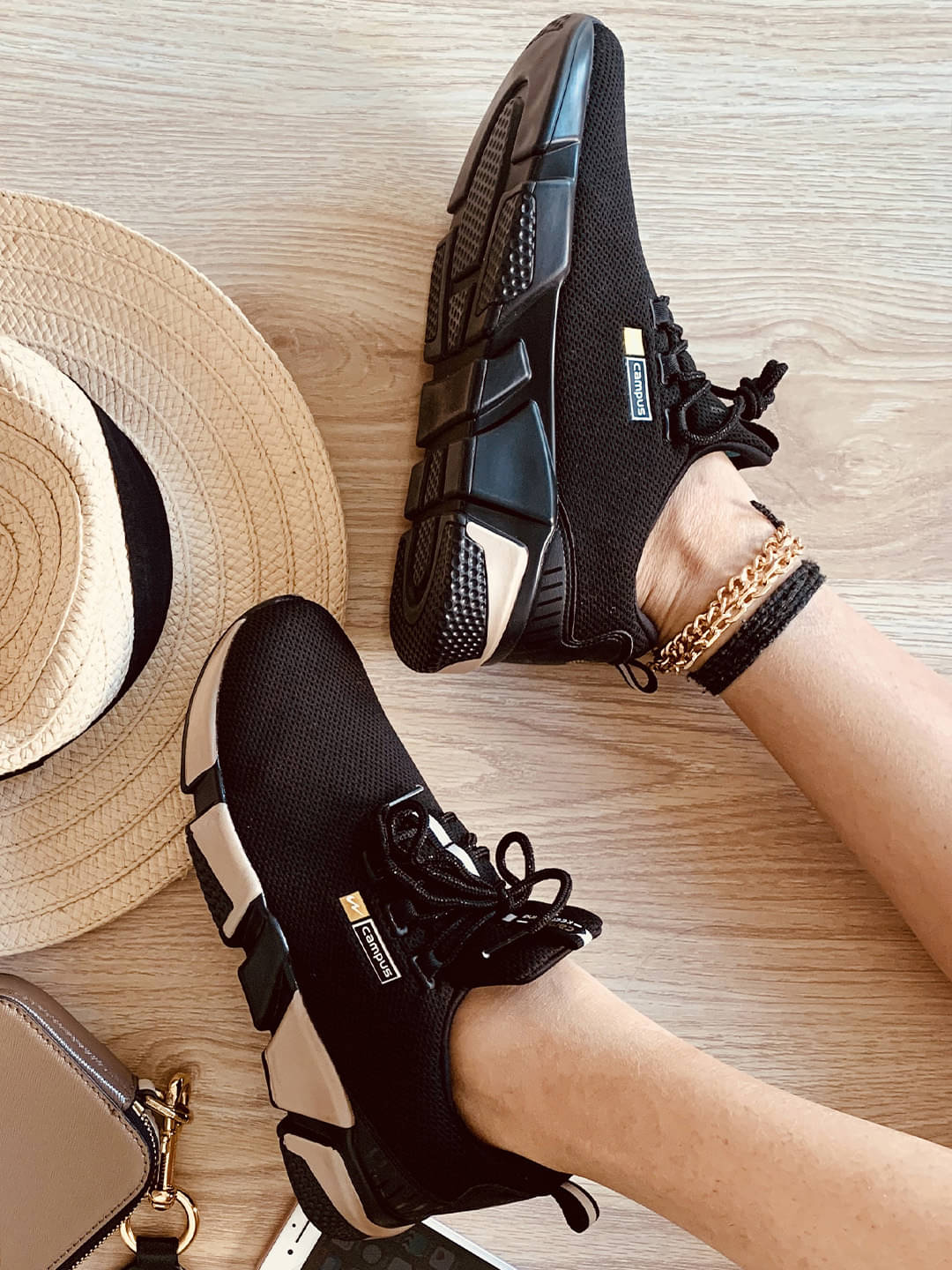     			Campus - Black Women's Running Shoes