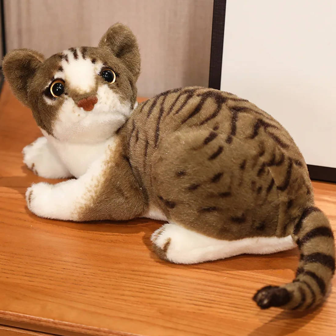 Cute Cat Soft Stuffed Plush Animal Toy for Kids with Meows Sounds by Pressing Cute Cat Soft Stuffed Plush Animal Toy for Kids with Meows Sounds by Pressing