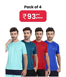FTX Pack of 4 Drifit Regular Fit Men's T-Shirt ( Multicolor12 )