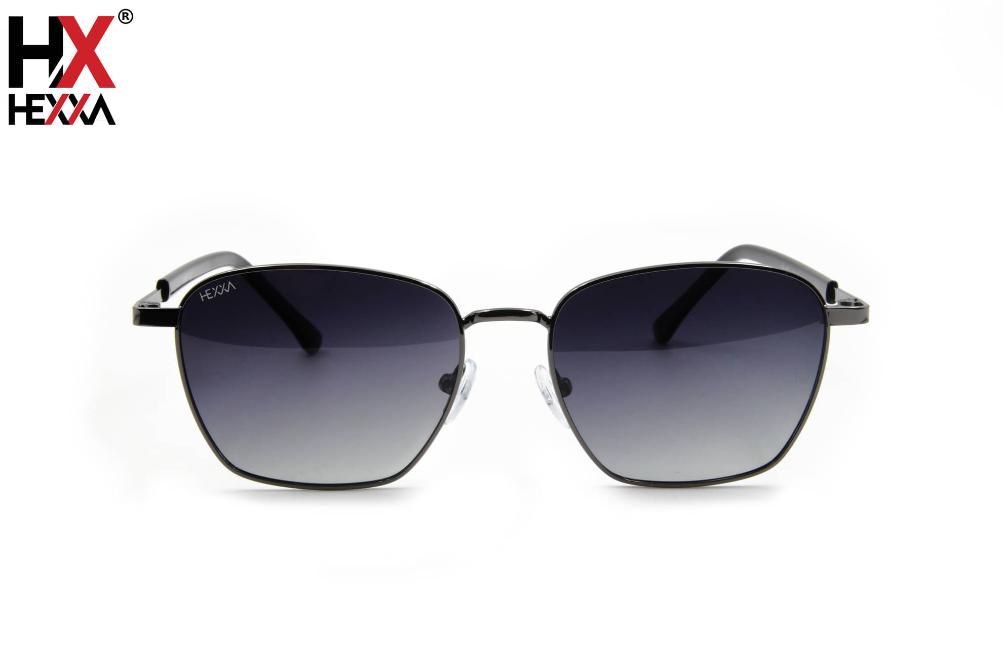     			Hexxa Black Rectangular Sunglasses ( Pack of 1 )