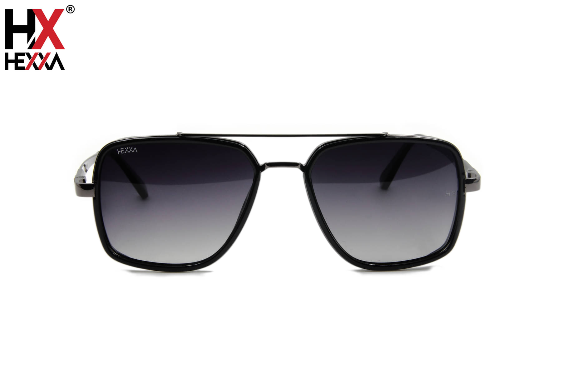Hexxa Black Rectangular Sunglasses ( Pack of 1 ) Hexxa Black Rectangular Sunglasses ( Pack of 1 )