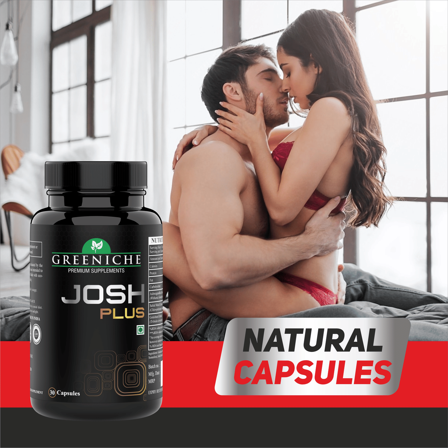 Josh Plus For Stamina, Power & Timing Booster for Men - 30 Capsules Josh Plus For Stamina, Power & Timing Booster for Men - 30 Capsules