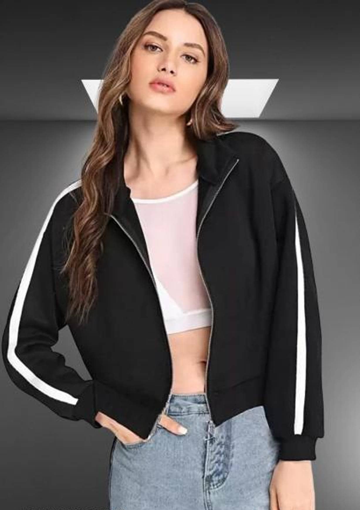 RAABTA FASHIION - Fleece Black Jackets - Jackets & Coats | Buy online on ZillyBuy