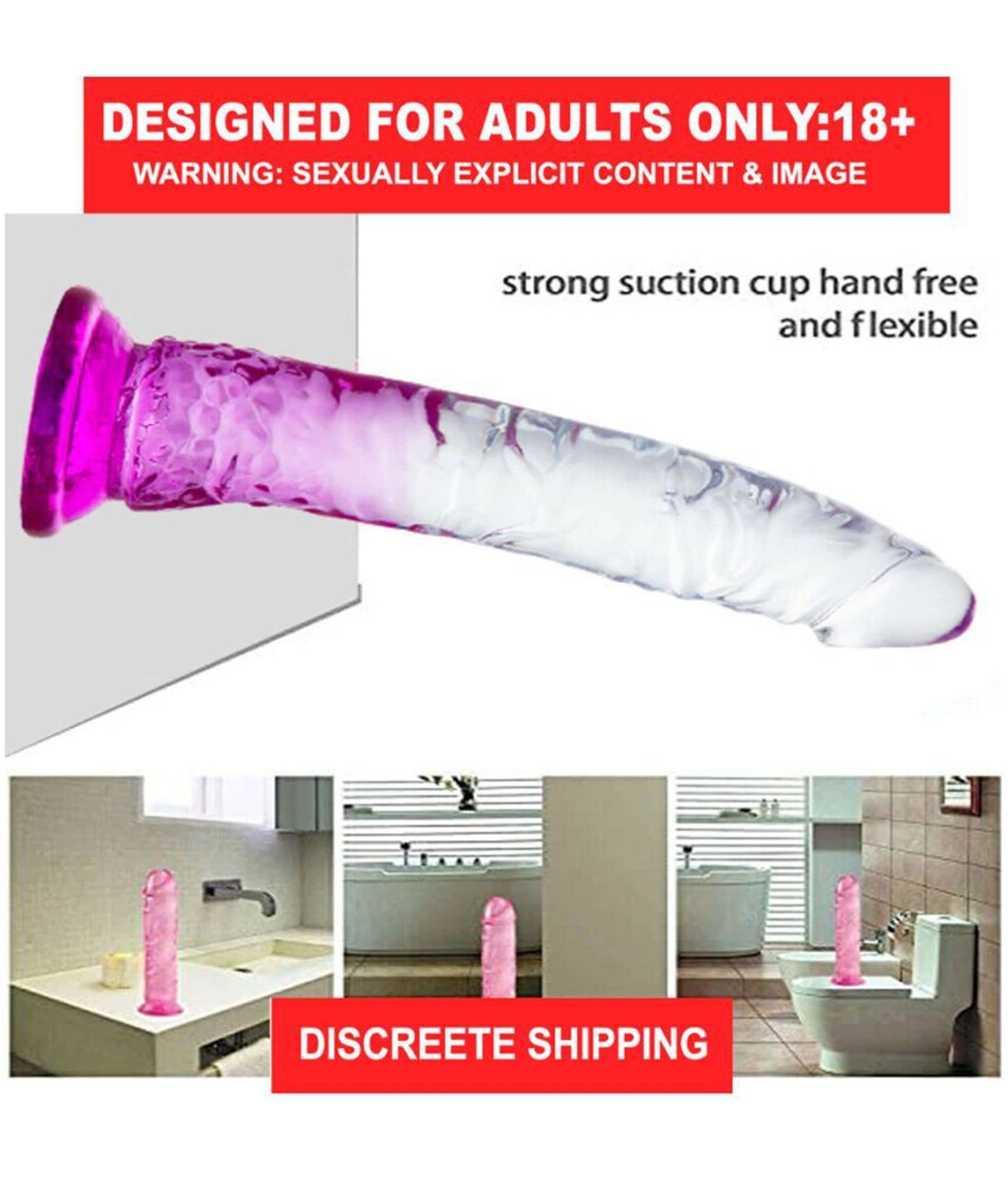 RAINBOW DILDO 14 Inch Suction Base Stud Realastic MULTI COLOUR Feeling Dildo For Women BY-CRAZYNYT