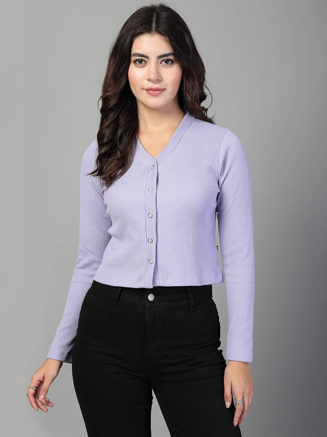     			Rigo Women's Cotton Crop Top ( Purple )