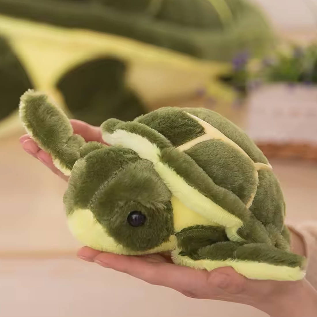     			Soft Stuffed Turtle, Green Tortoise Plush Toy for Sofa, Office, Car Decor
