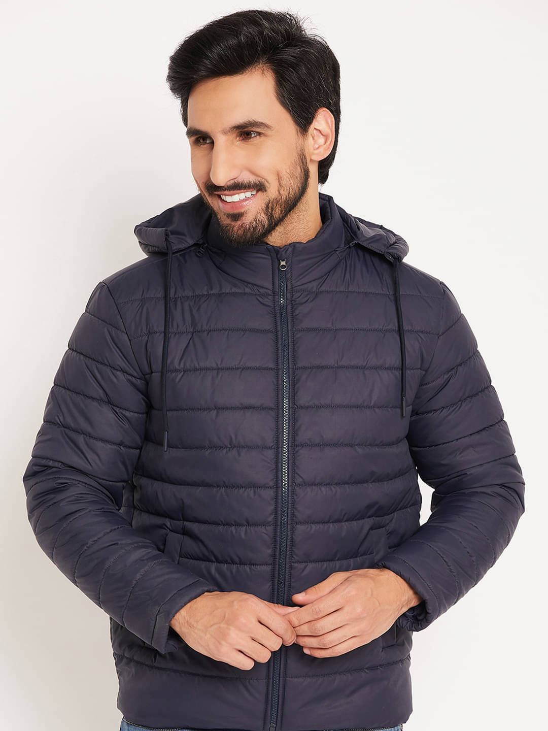     			VERO MODERNO Polyester Men's Puffer Jacket - Navy ( Pack of 1 )