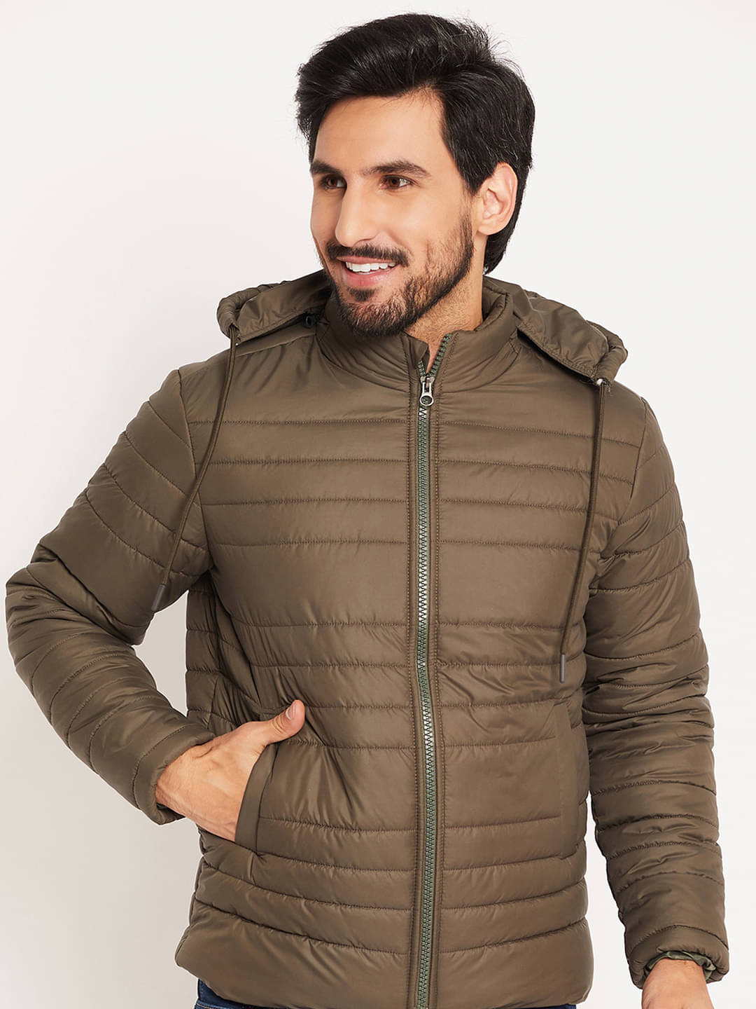 VERO MODERNO Polyester Men's Puffer Jacket - Olive ( Pack of 1 )     			VERO MODERNO Polyester Men's Puffer Jacket - Olive ( Pack of 1 )