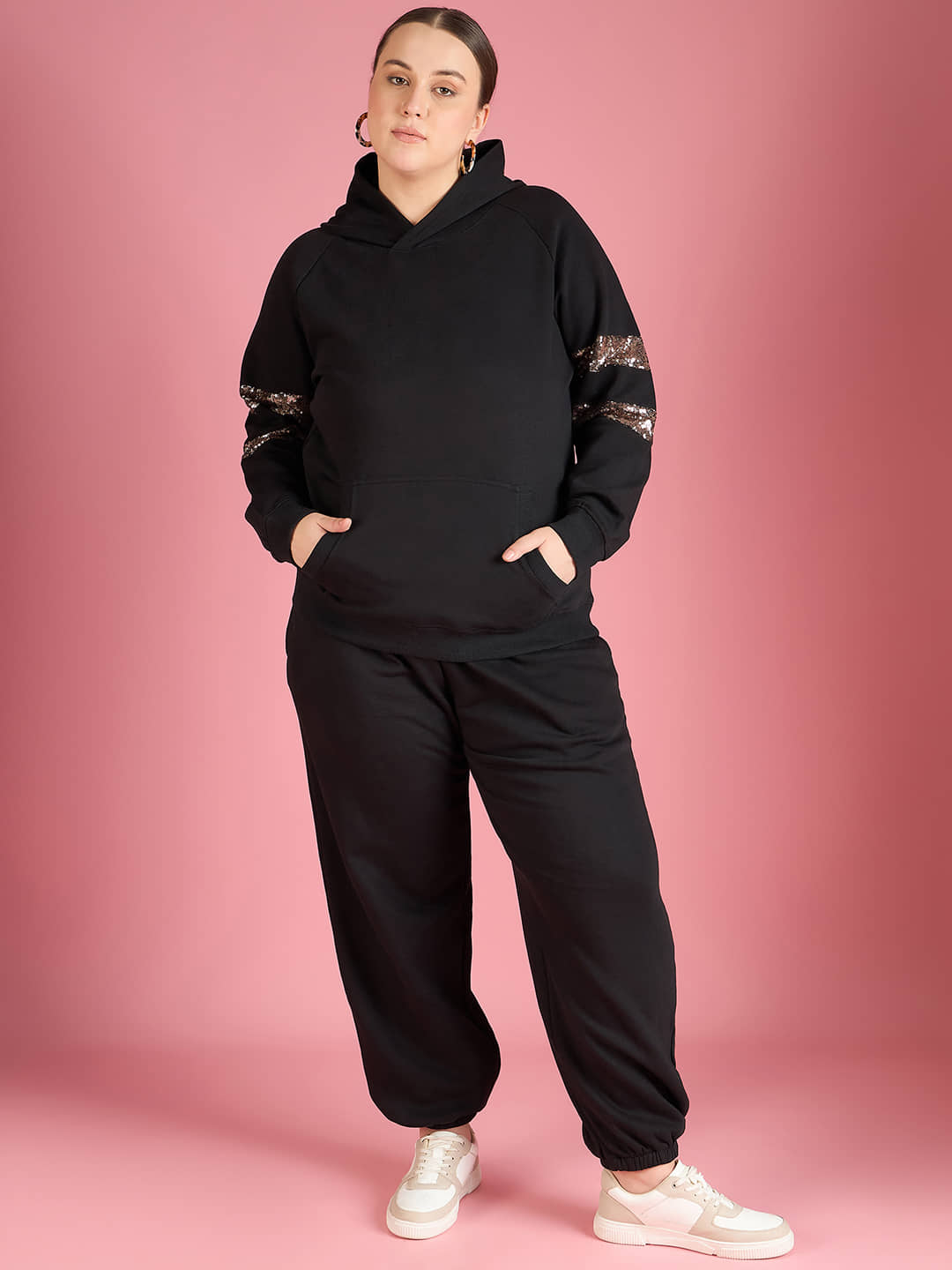 AUSTIVO Women Embroidered Top With Trousers Co-Ord Set ( Maroon )