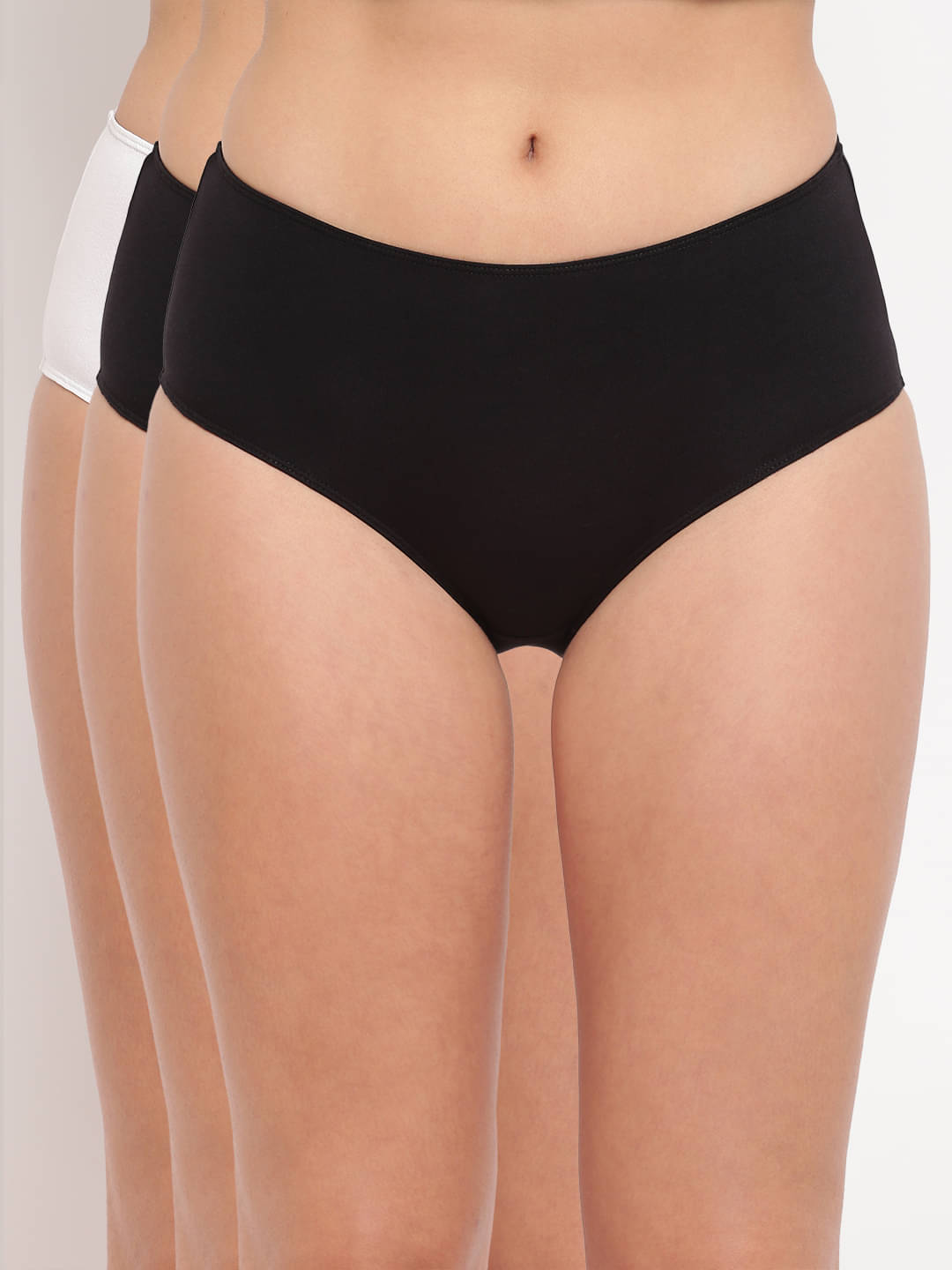 BASIICS By La Intimo Pack of 3 Cotton Lycra Solid Women's Hipster ( Multicolor1 ) BASIICS By La Intimo Pack of 3 Cotton Lycra Solid Women's Hipster ( Multicolor1 )