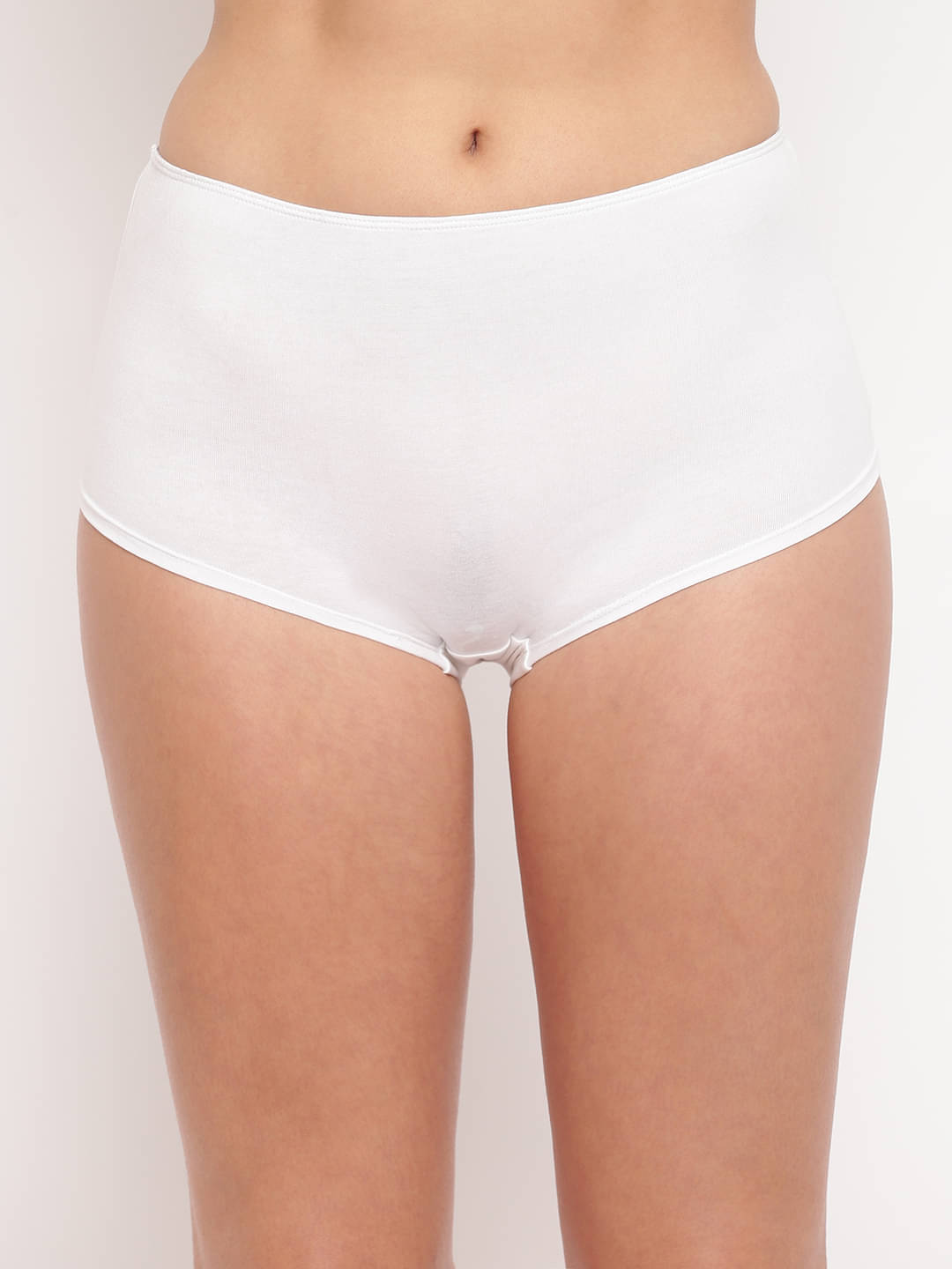 BASIICS By La Intimo Pack of 1 Cotton Lycra Solid Women's Boy Shorts ( White ) BASIICS By La Intimo Pack of 1 Cotton Lycra Solid Women's Boy Shorts ( White )