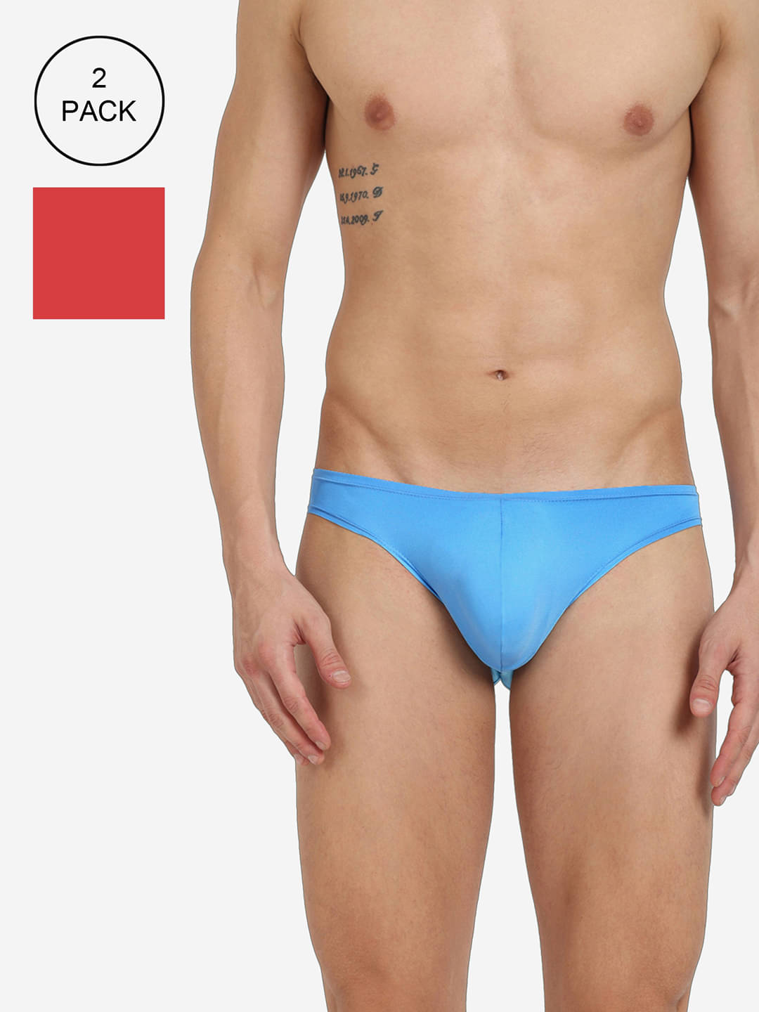 BASIICS By La Intimo Pack of 2 Polyester Briefs For Men's ( Multicolor ) BASIICS By La Intimo Pack of 2 Polyester Briefs For Men's ( Multicolor )