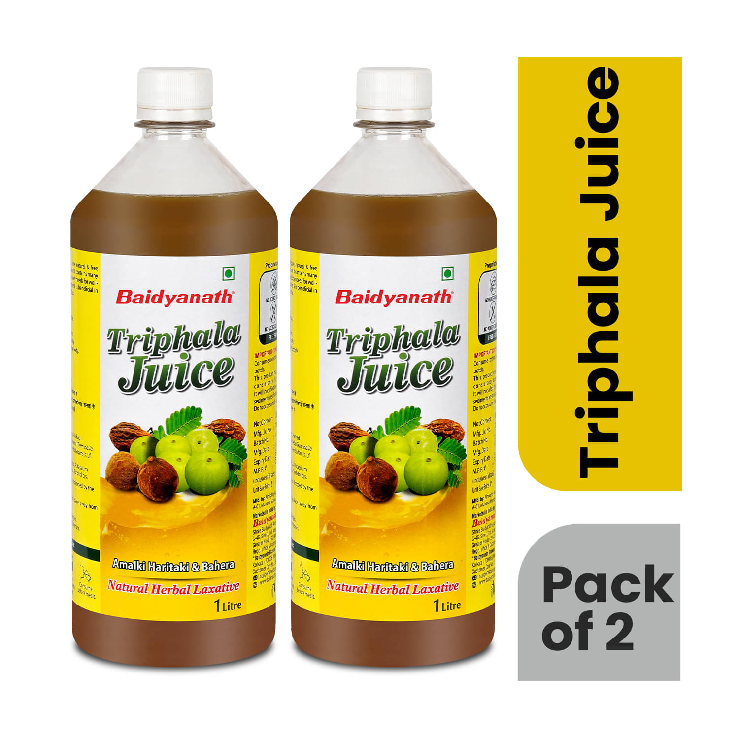     			Baidyanath Triphala Juice 1L |Helps in Reduce Body Fat also beneficial in constipation |Helps to Control Cholesterol Level (PACK of 2)
