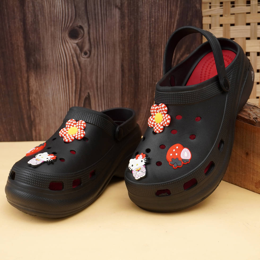     			Gokik Black Clogs