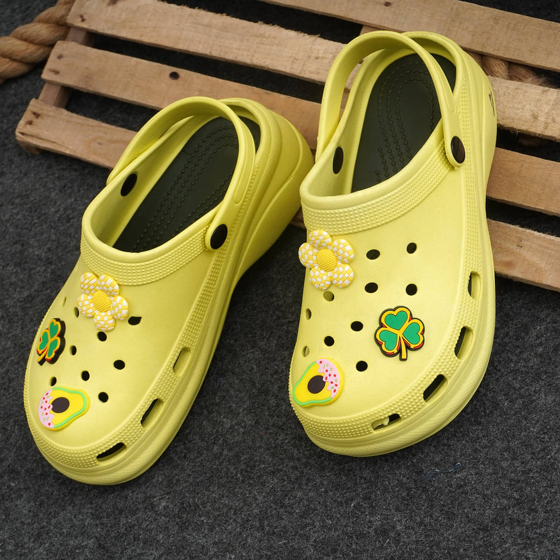     			Gokik Yellow Clogs