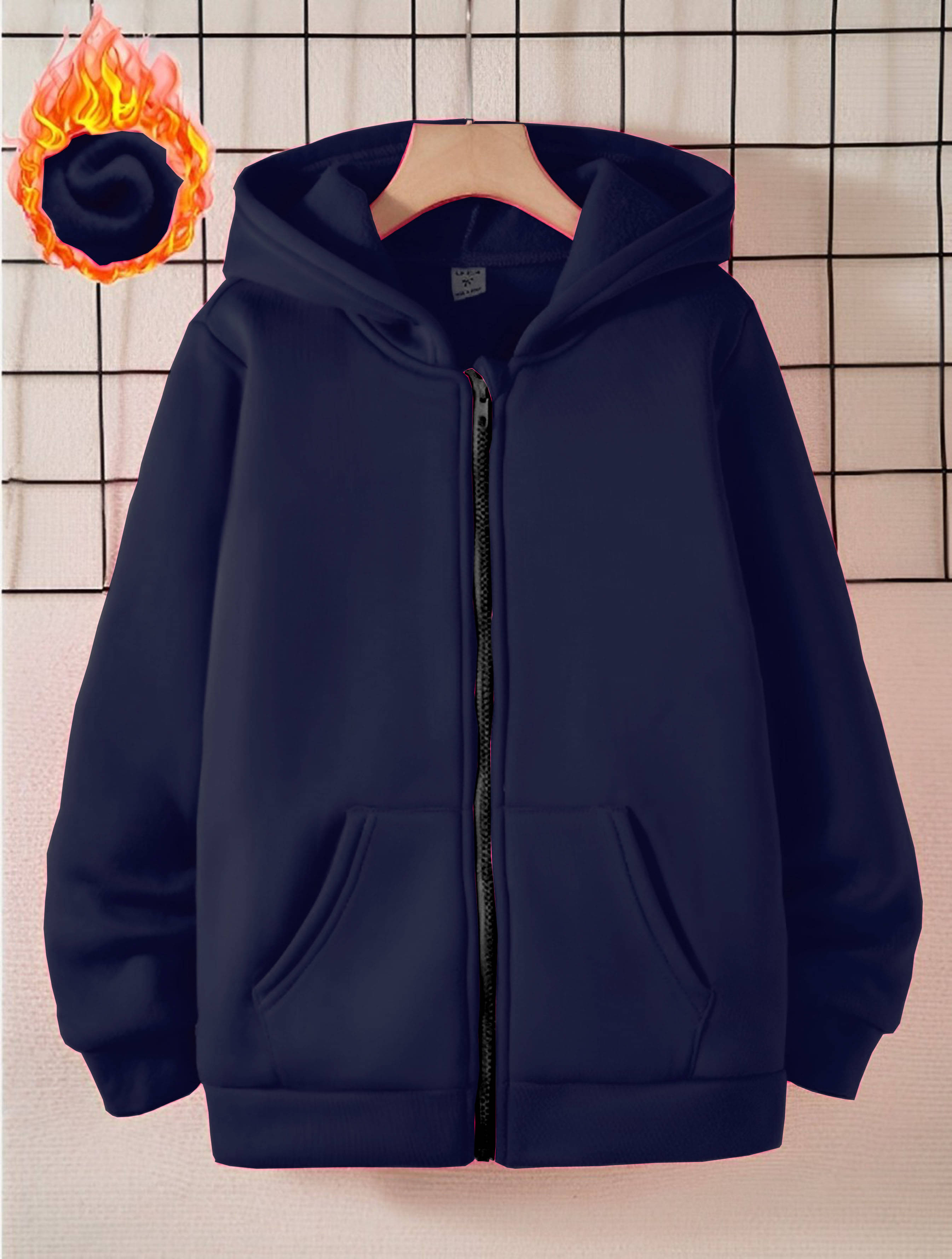     			Lecowar Fleece Women's Hooded Sweatshirt ( Blue )