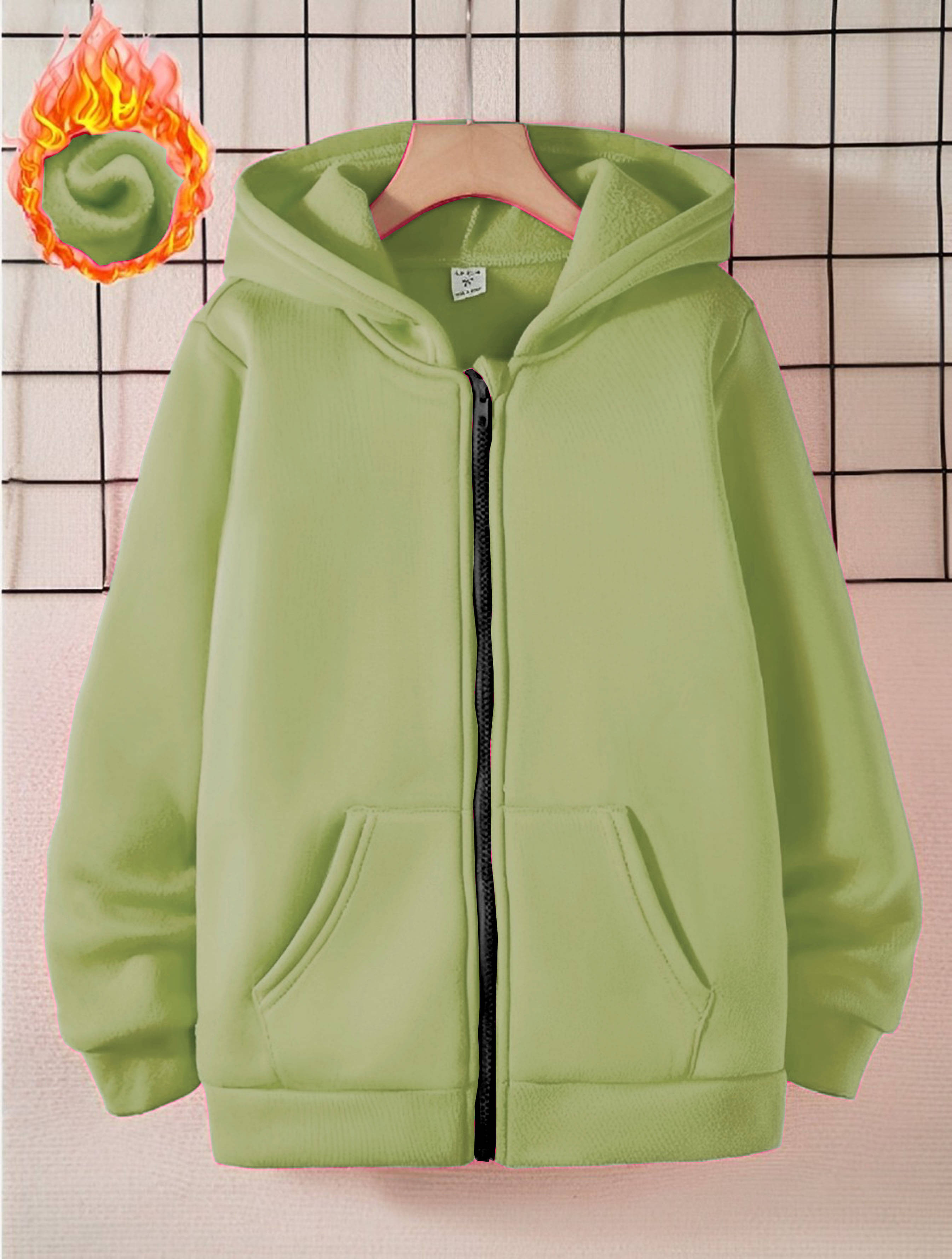     			Lecowar Fleece Women's Hooded Sweatshirt ( Green )