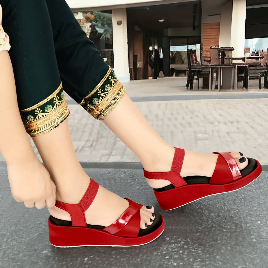     			Rimezs Maroon Women's Sandal Heels