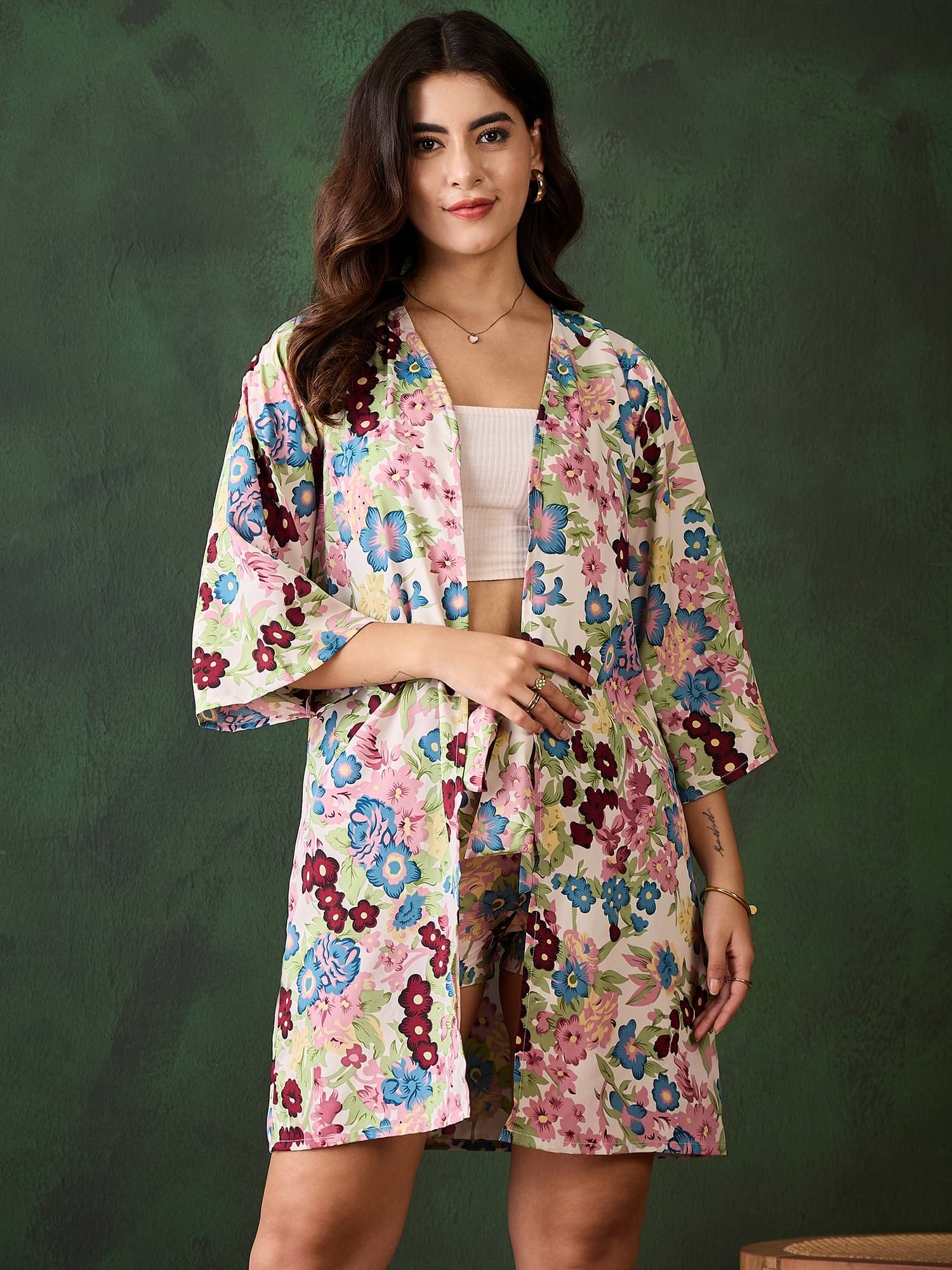     			StyleStone Women Printed Top With Shorts Co-Ord Set ( Multicolor )