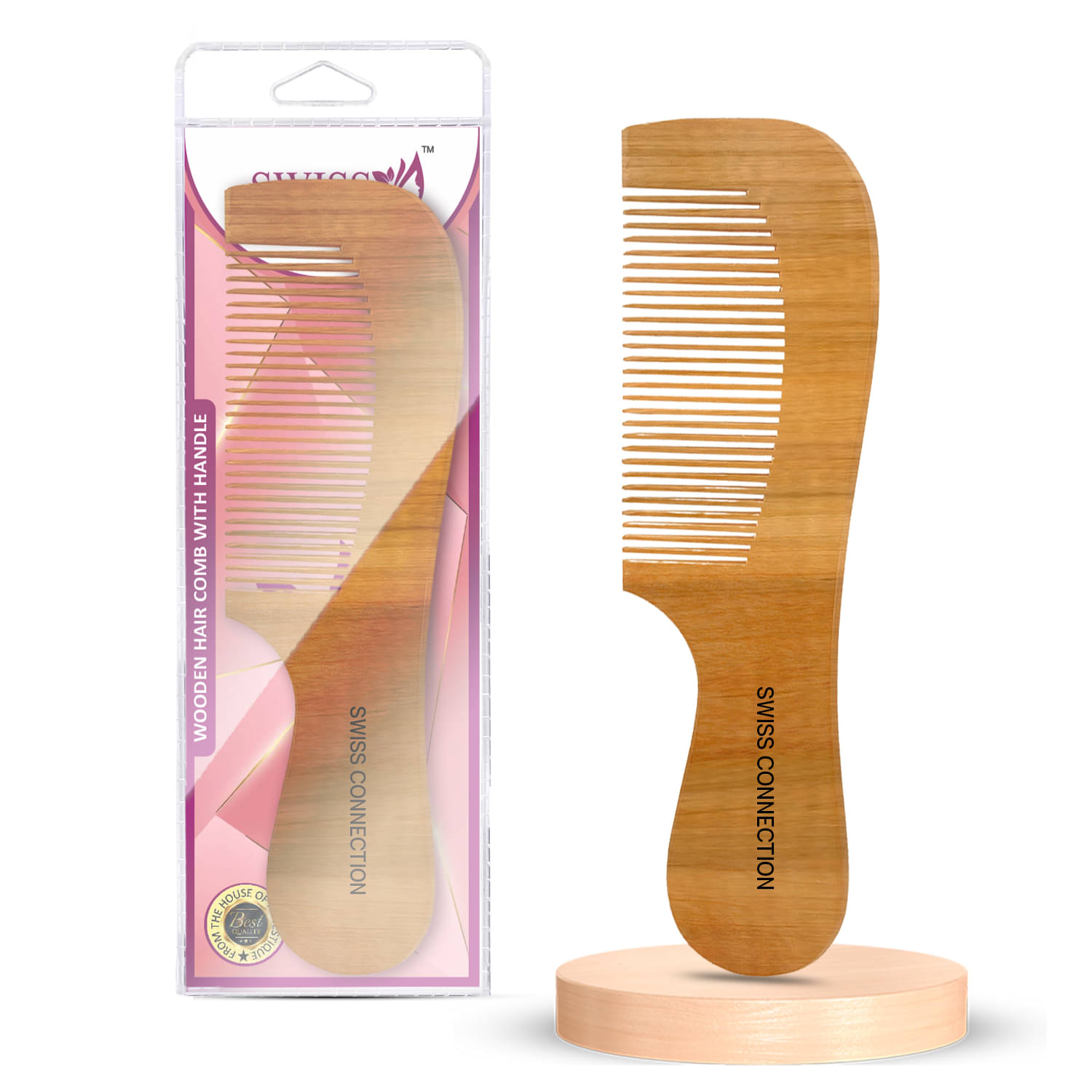     			Swiss Connection Wide Tooth Comb For All Hair Types ( Pack of 1 )