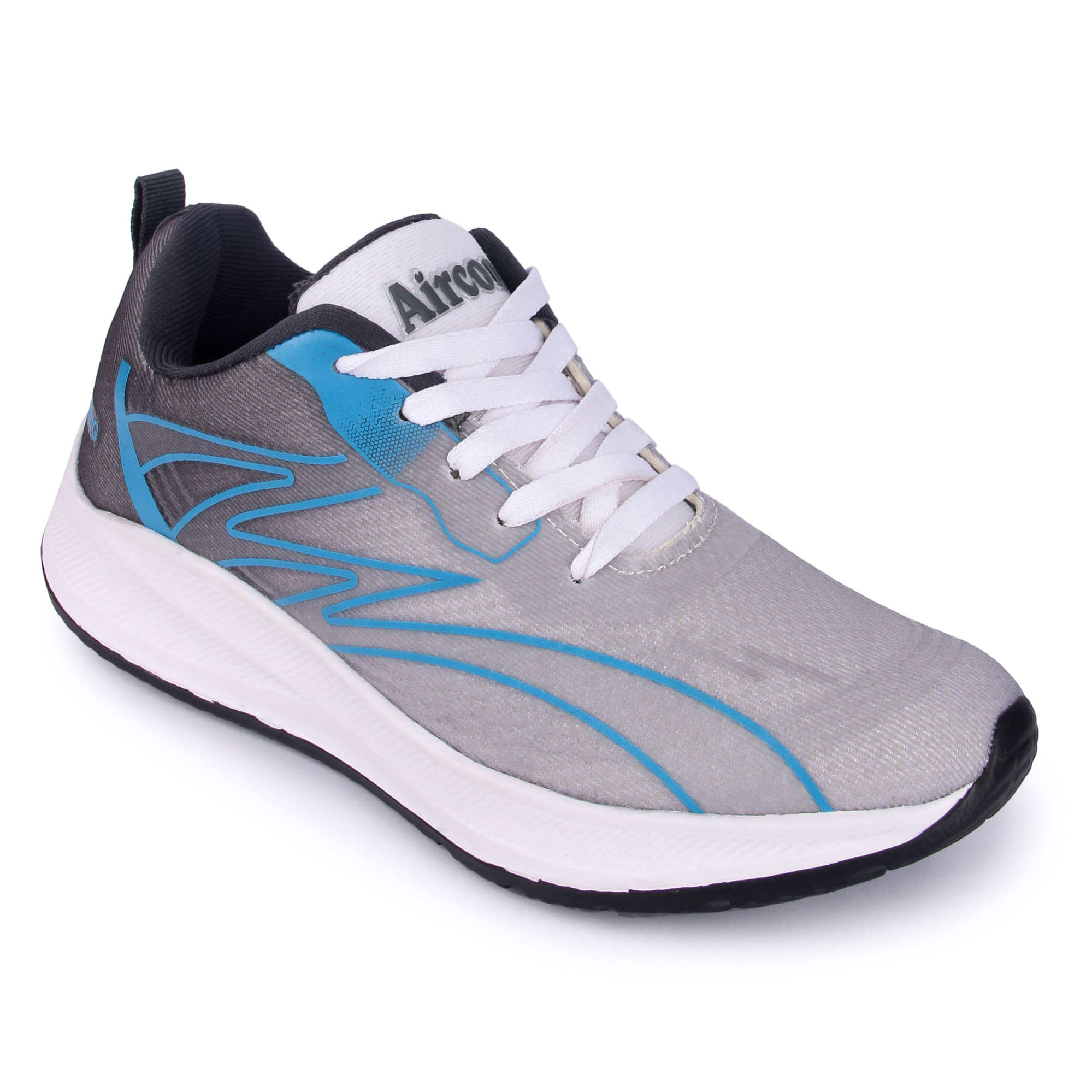     			AIRCON Dark Grey,Blue Men's Sports Running Shoes