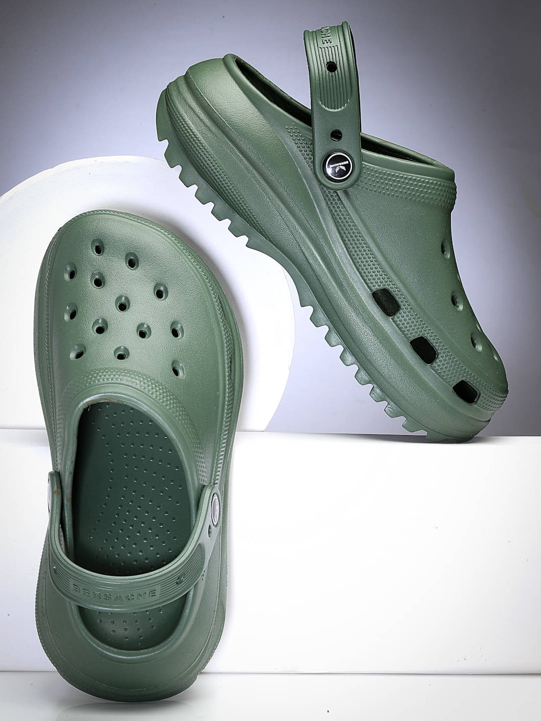     			Bersache Green Clogs