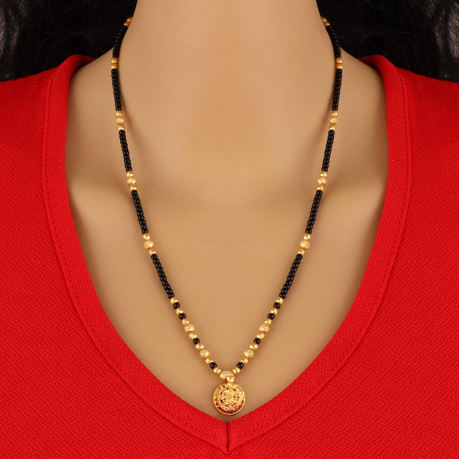     			Bhagya Lakshmi Golden Mangalsutra ( Pack of 1 )