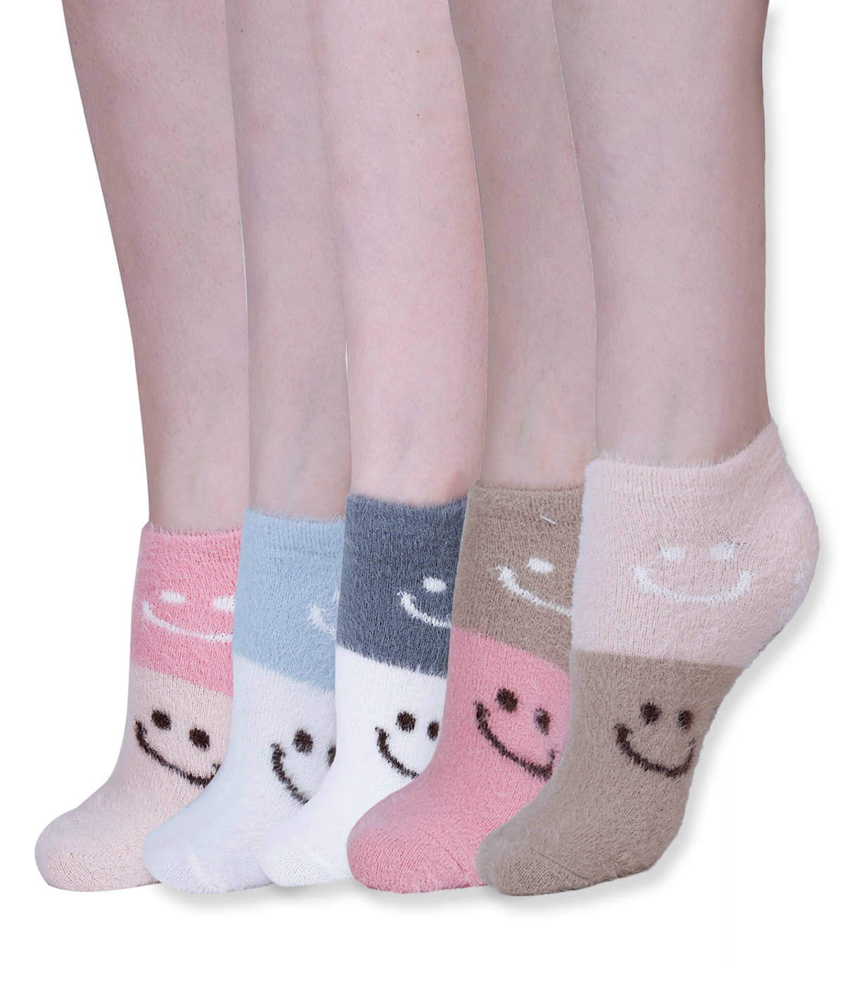     			Dollar Pack of 5 Woollen Women's Printed Ankle Length Socks ( Multicolor )