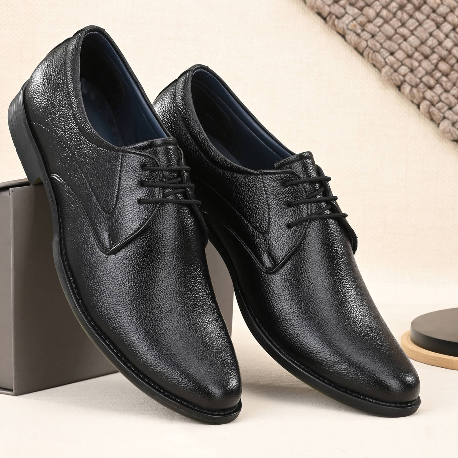 John Karsun Black Men's Derby Formal Shoes John Karsun Black Men's Derby Formal Shoes