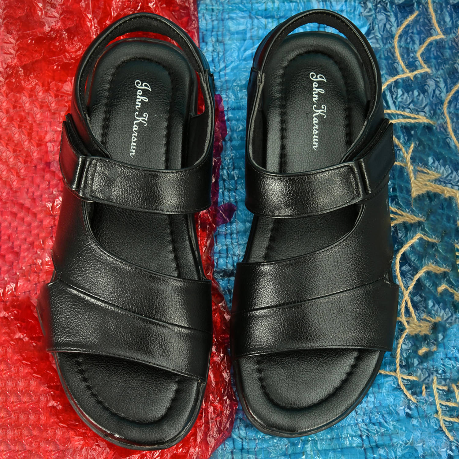     			John Karsun - Black Men's Sandals
