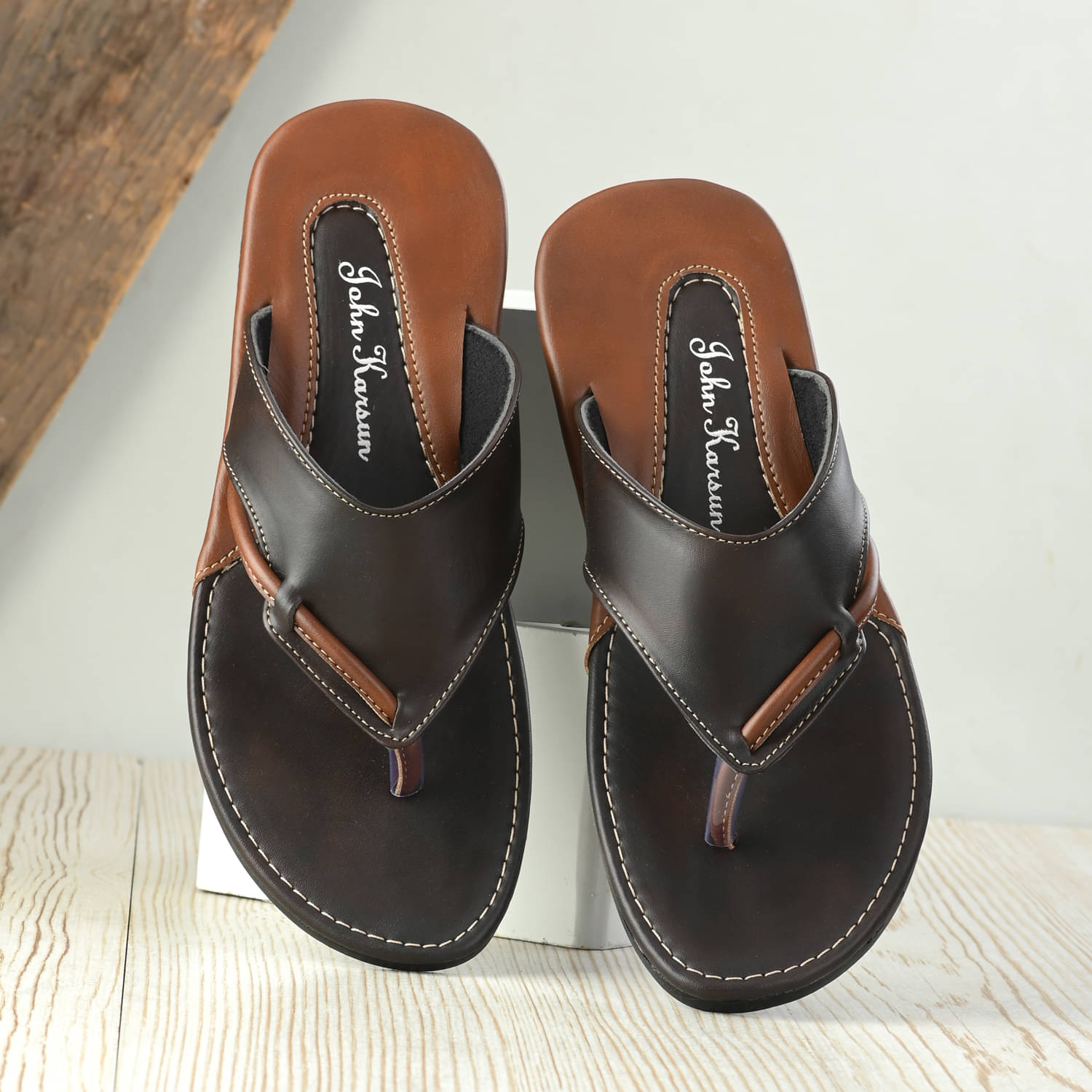     			John Karsun - Brown Men's Sandals