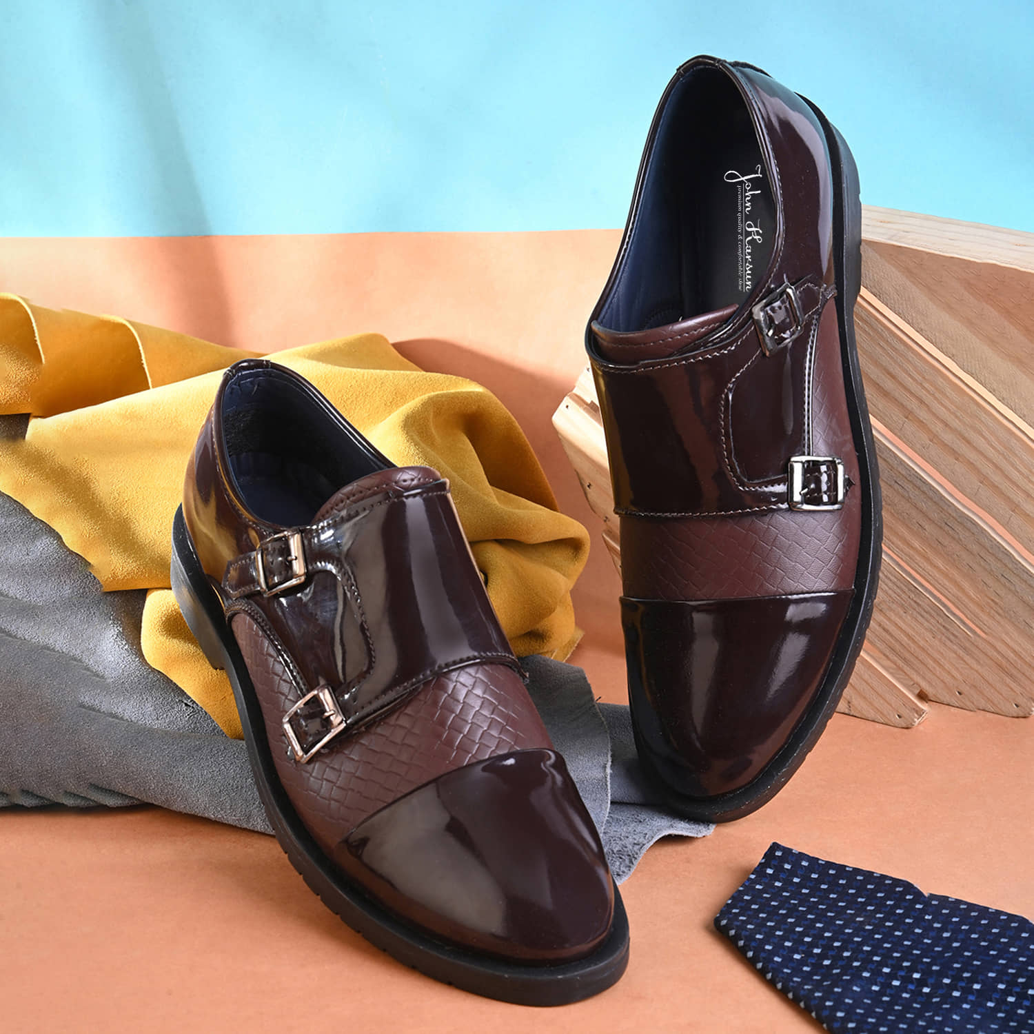 John Karsun Brown Men's Monk Strap Formal Shoes - Formal Shoes | Buy online on ZillyBuy