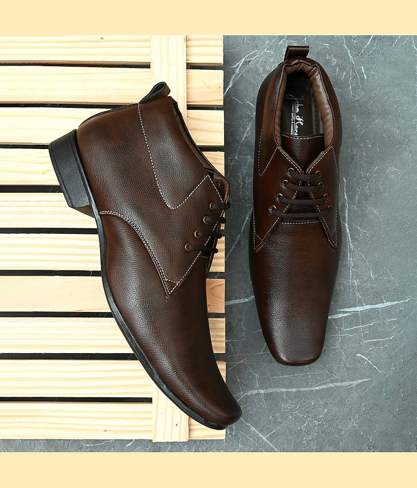 John Karsun Brown Men's Derby Formal Shoes - Formal Shoes | Buy online on ZillyBuy