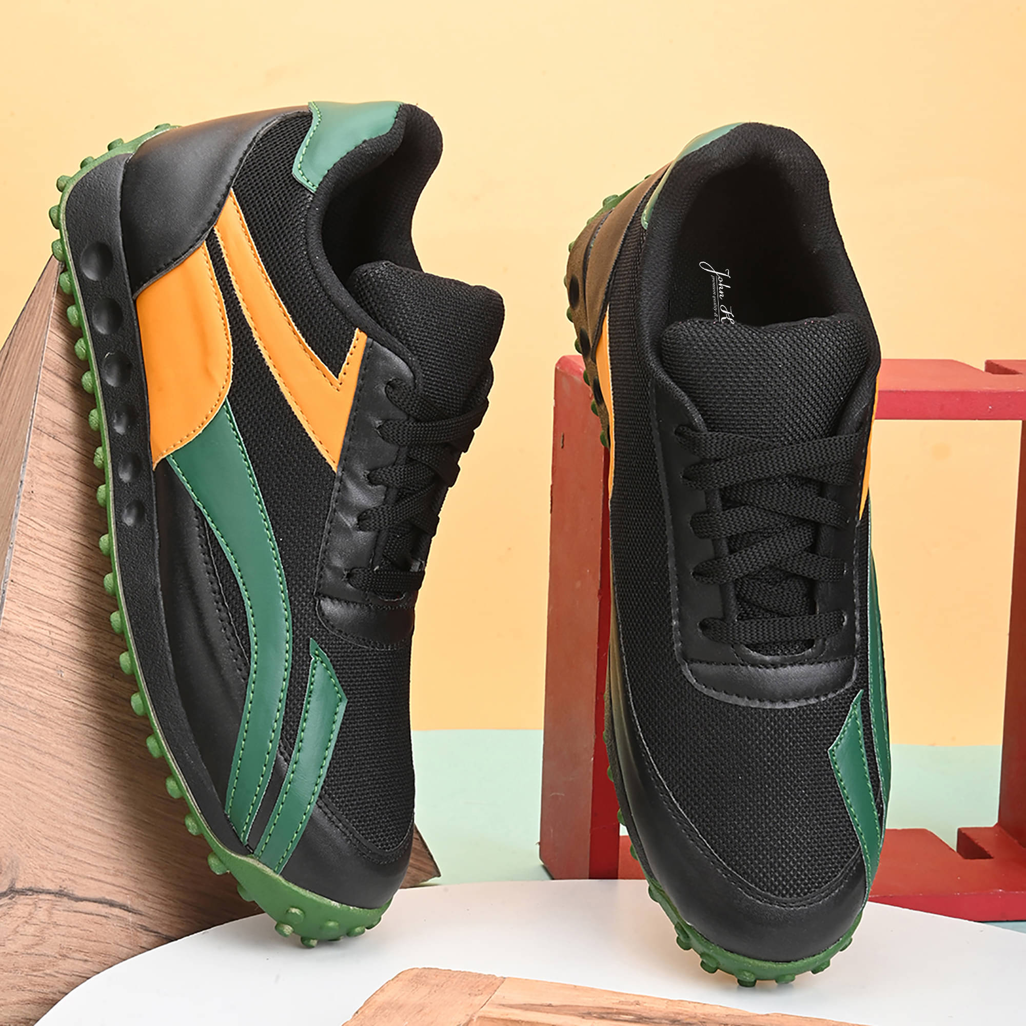     			John Karsun D3-1005 Black Men's Sneakers
