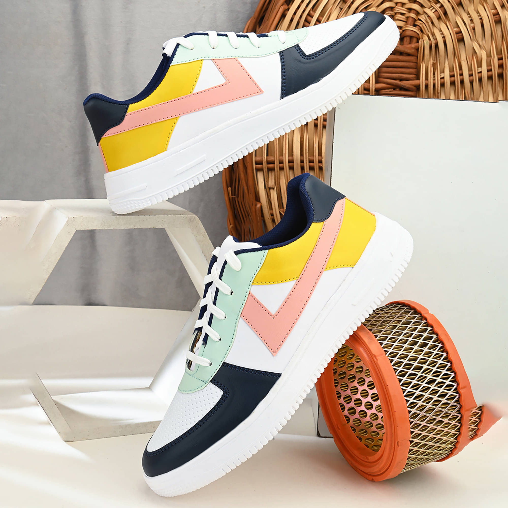     			John Karsun D3-1009 White Men's Sneakers