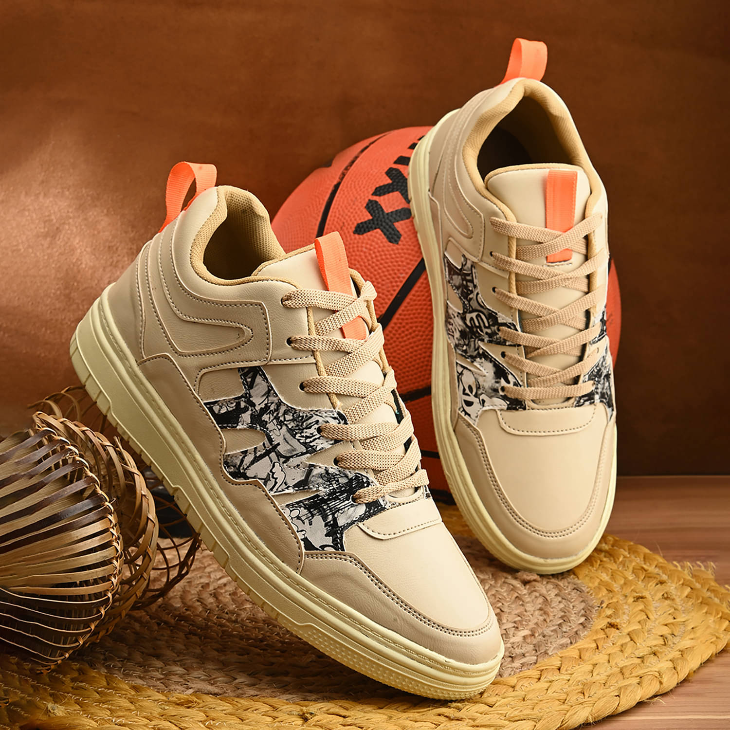     			John Karsun D3-GT Cream Men's Sneakers