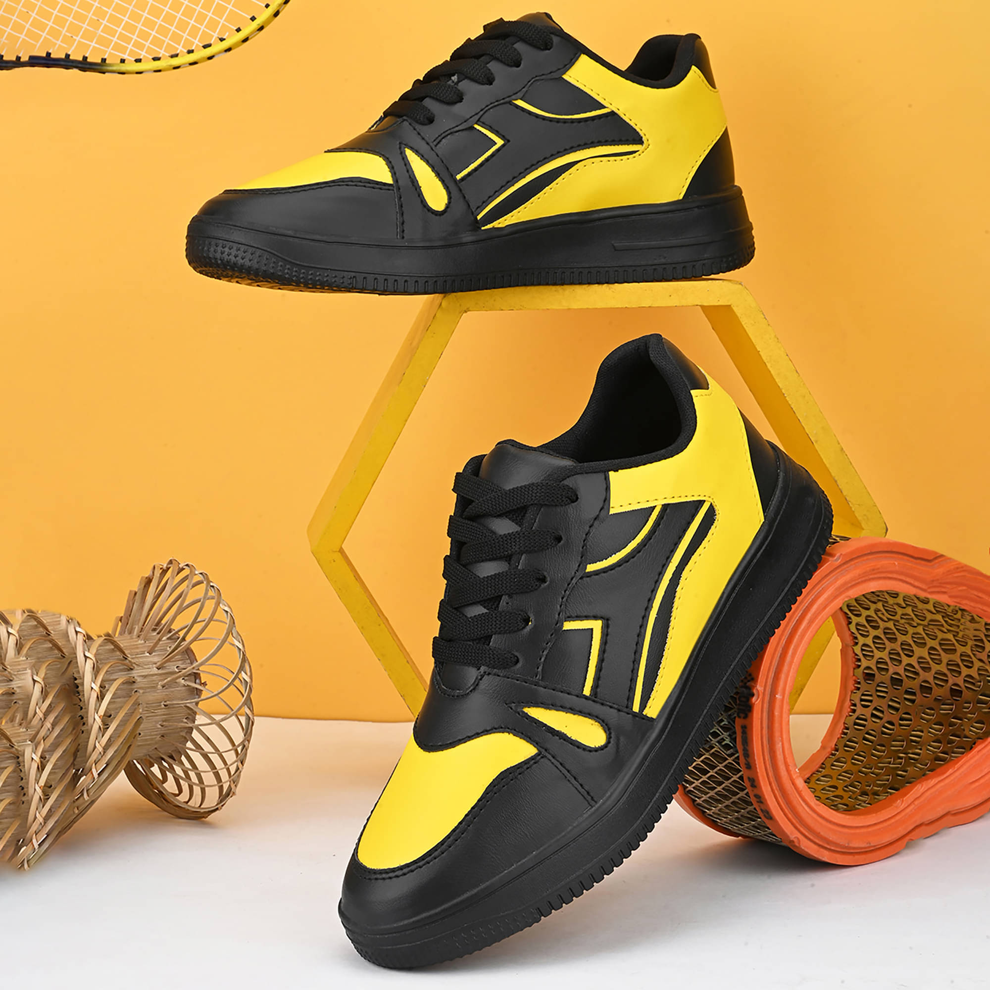     			John Karsun D3-MTV Black Men's Sneakers