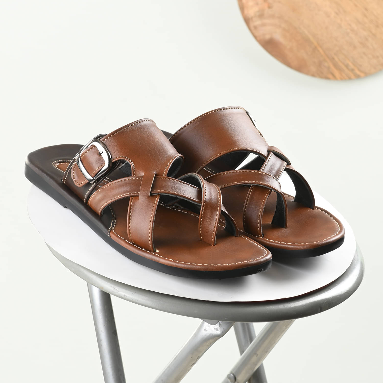    			John Karsun - Tan Men's Sandals