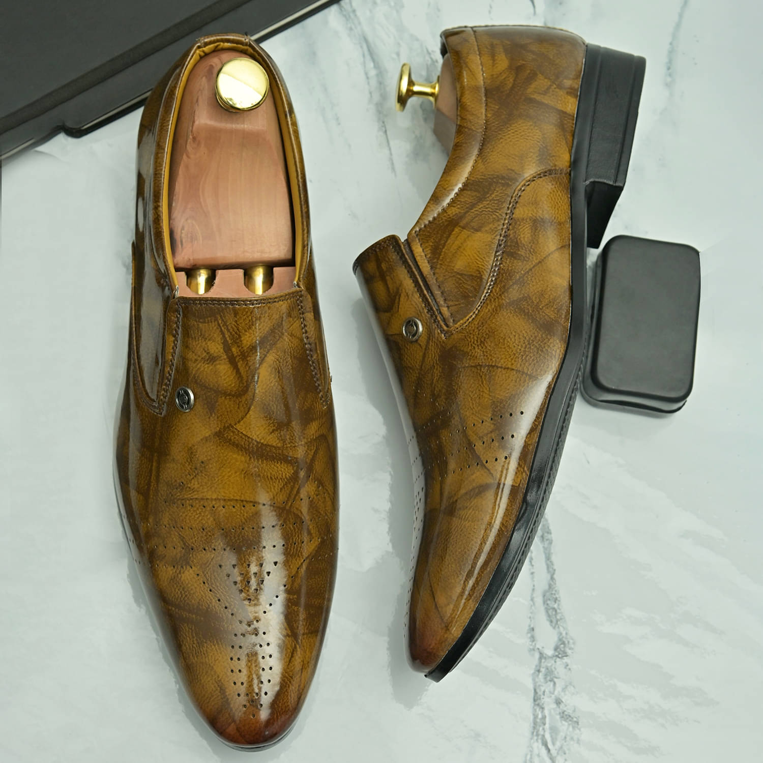 John Karsun Tan Men's Slip On Formal Shoes John Karsun Tan Men's Slip On Formal Shoes