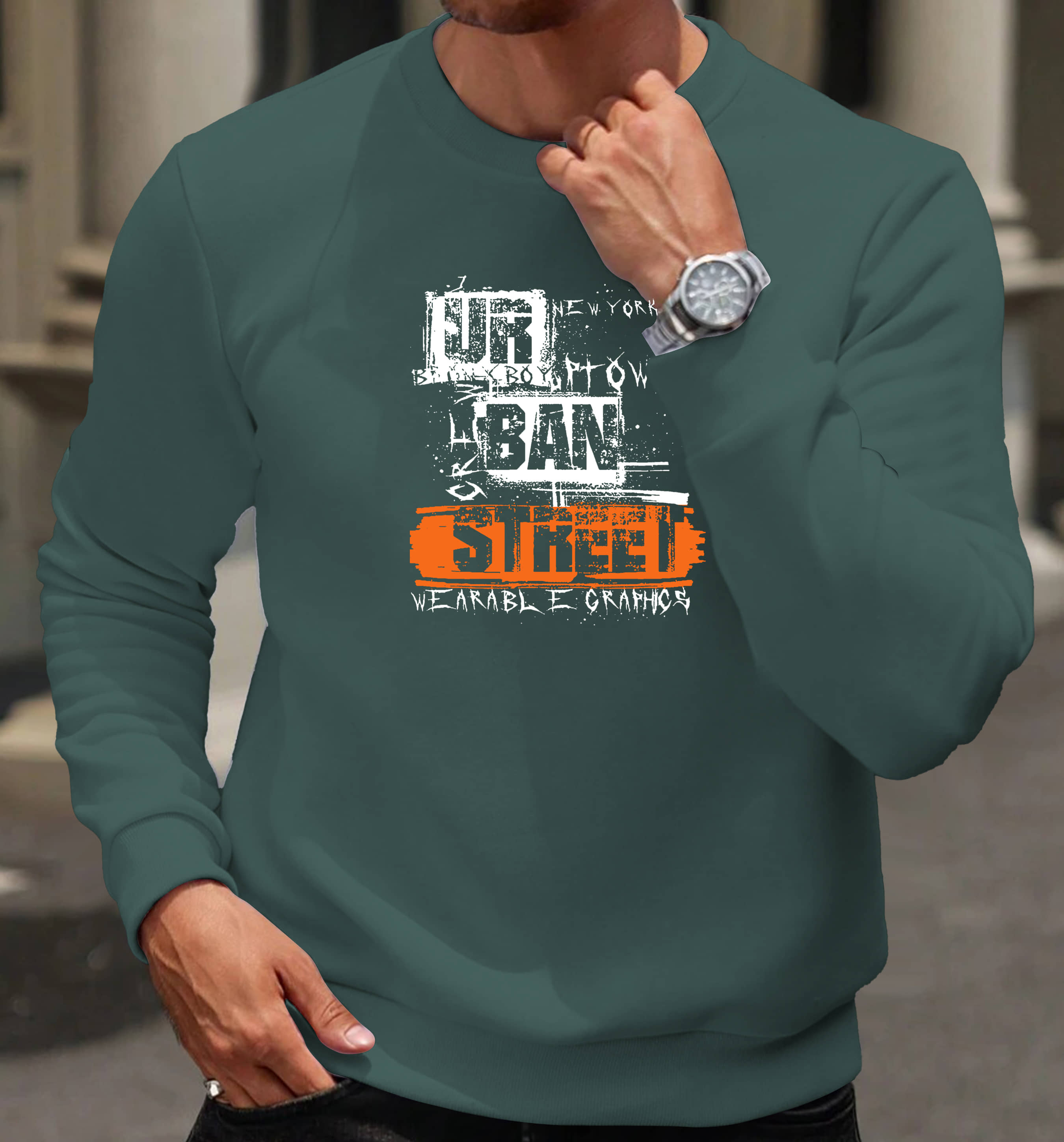 KAJARU Cotton Blend Round Neck Men's Sweatshirt - Grey ( Pack of 1 )