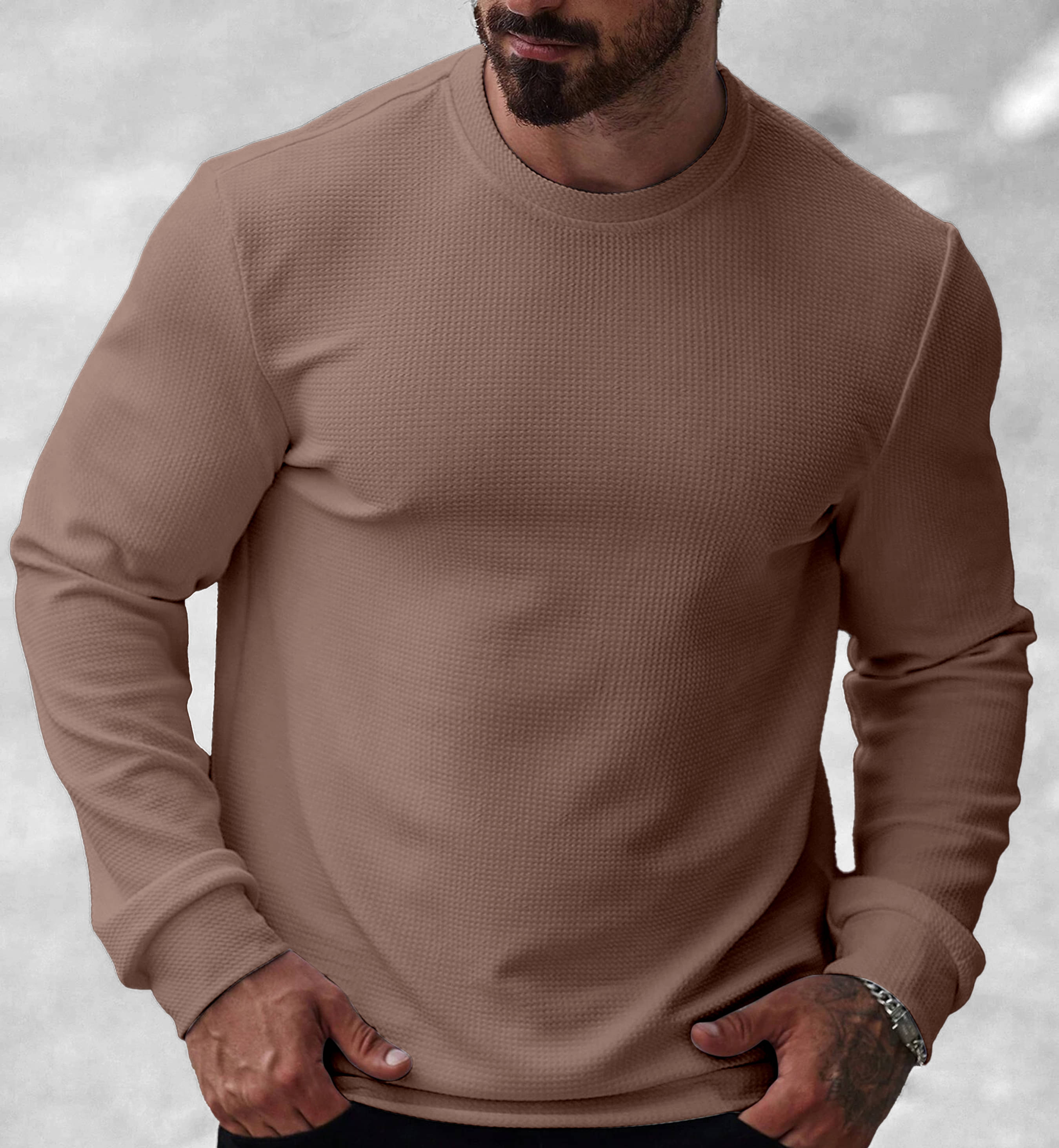 KAJARU Cotton Blend Round Neck Men's Sweatshirt - Brown ( Pack of 1 ) KAJARU Cotton Blend Round Neck Men's Sweatshirt - Brown ( Pack of 1 )
