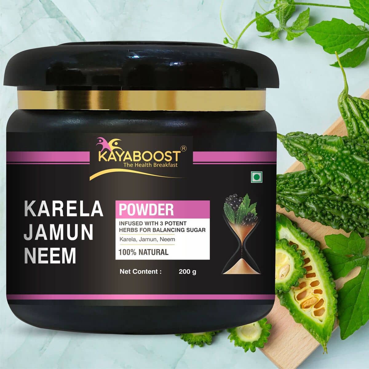 KAYABOOST Neem Karela Jamun Powder for Blood Sugar Powder 200 gm
