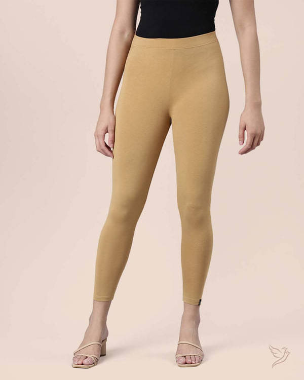    			Twin Birds - Beige Viscose Women's Leggings ( Pack of 1 )