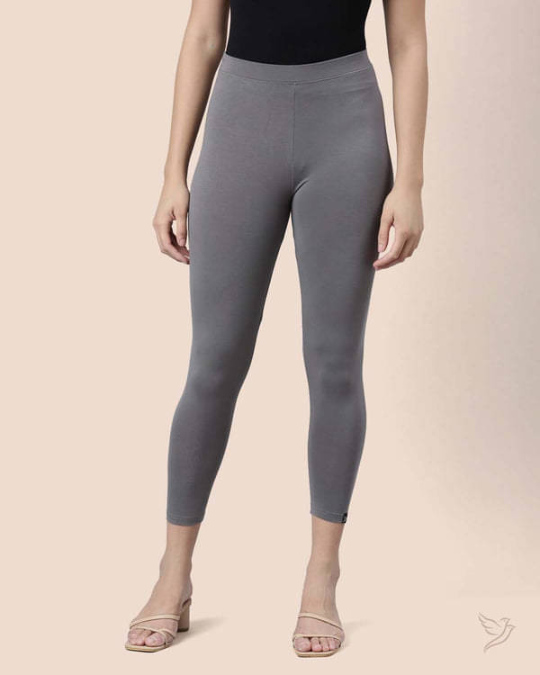     			Twin Birds - Grey Viscose Women's Leggings ( Pack of 1 )