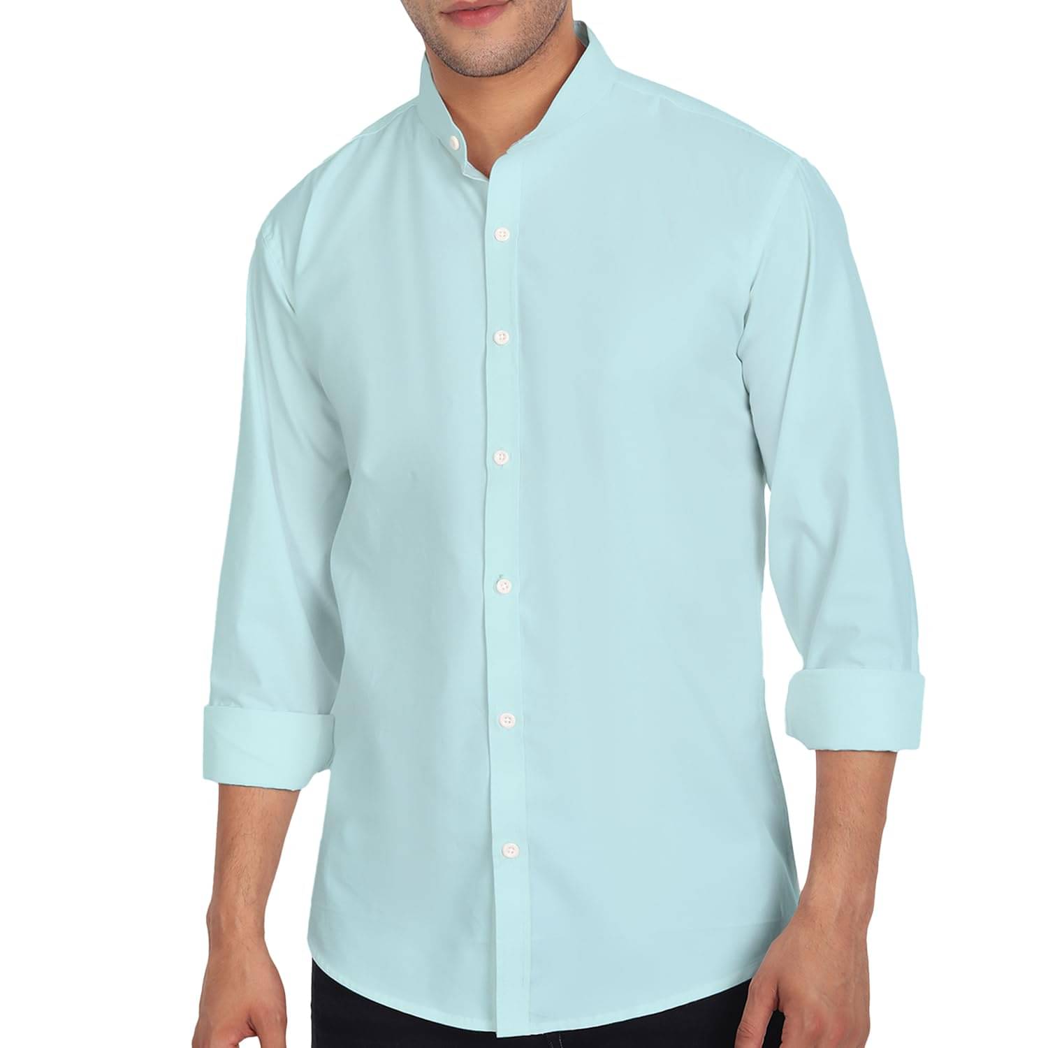 Vida Loca Cotton Blend Slim Fit Solids Full Sleeves Men's Casual Shirt - Light Blue ( Pack of 1 ) Vida Loca Cotton Blend Slim Fit Solids Full Sleeves Men's Casual Shirt - Light Blue ( Pack of 1 )