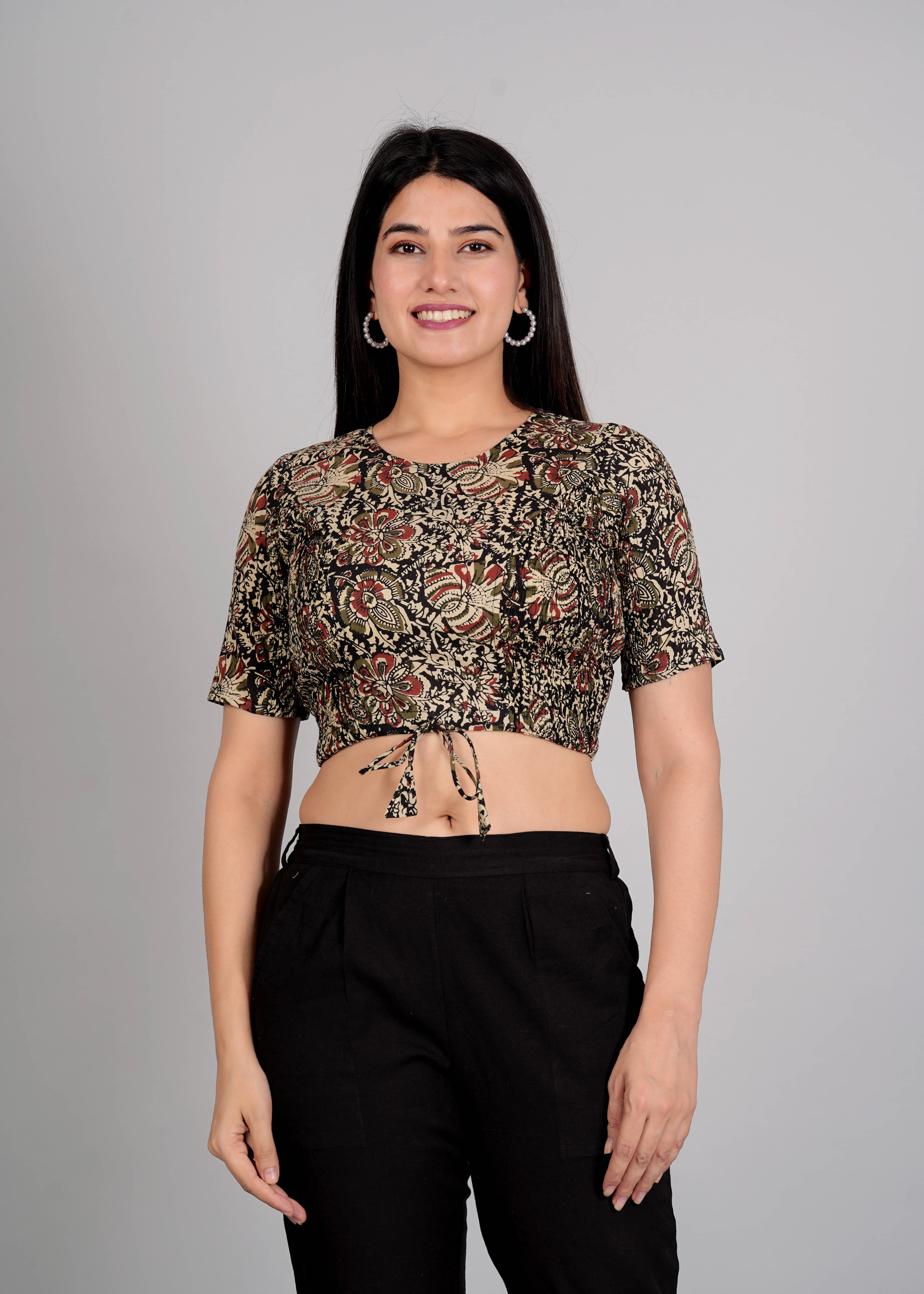     			Yash Gallery Multicolor Readymade without Pad Cotton Women's Blouse ( Pack of 1 )