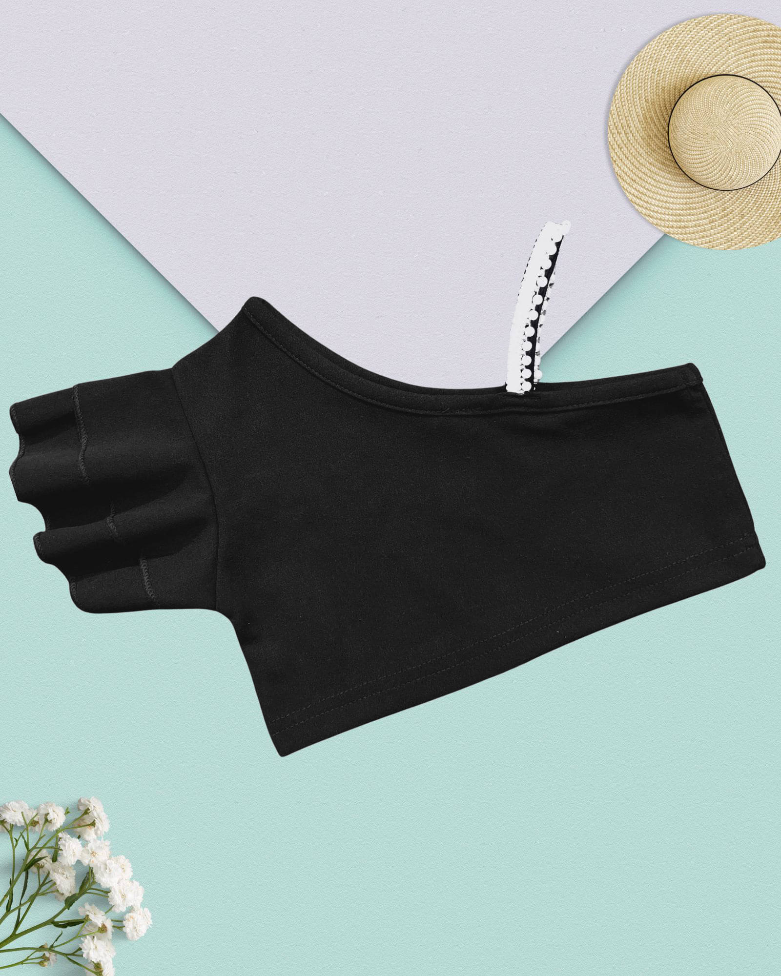     			Addyvero Pack of 1 Girls Polyester Top ( Black )