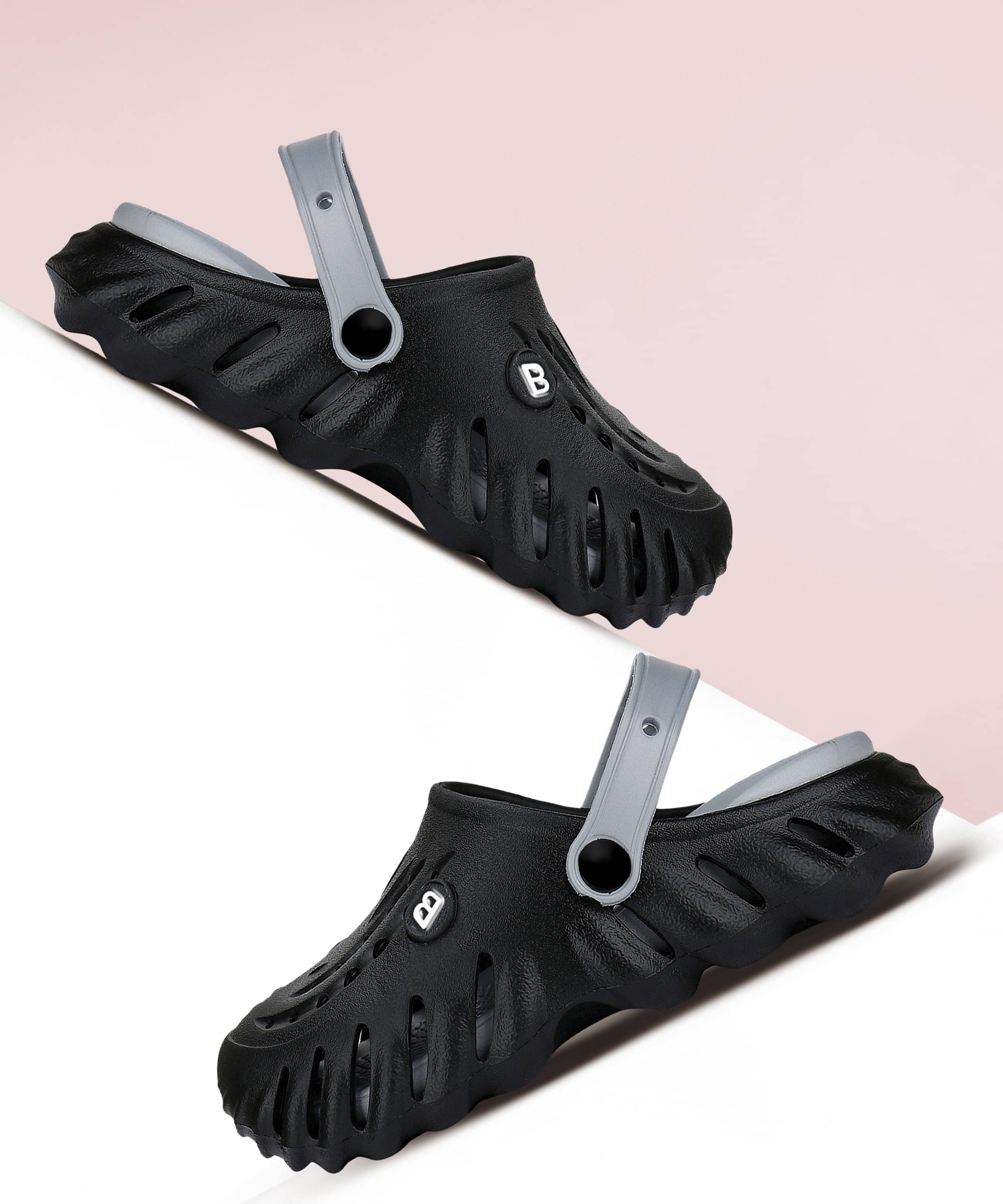    			Bersache - Black Men's Sandals