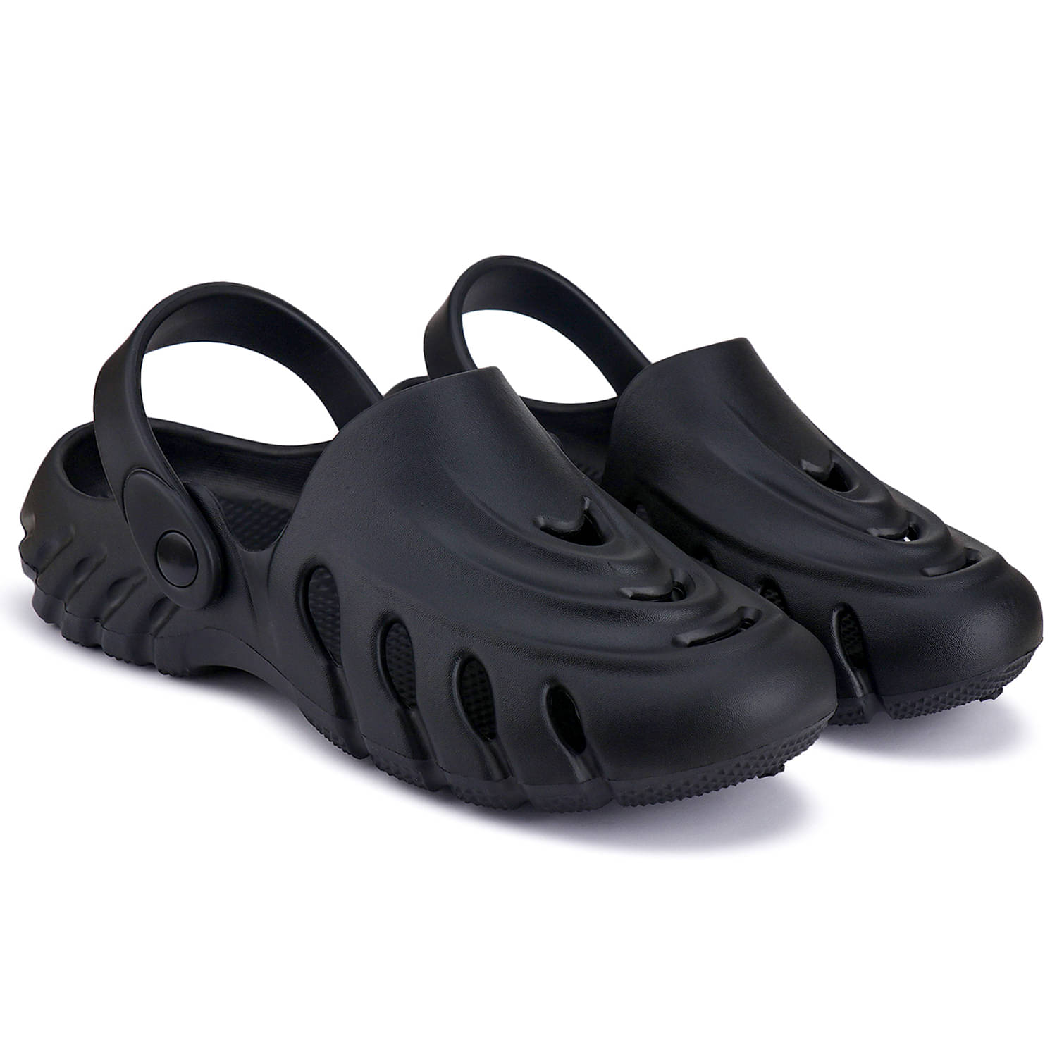    			Bersache Black Men's Slide Flip Flop