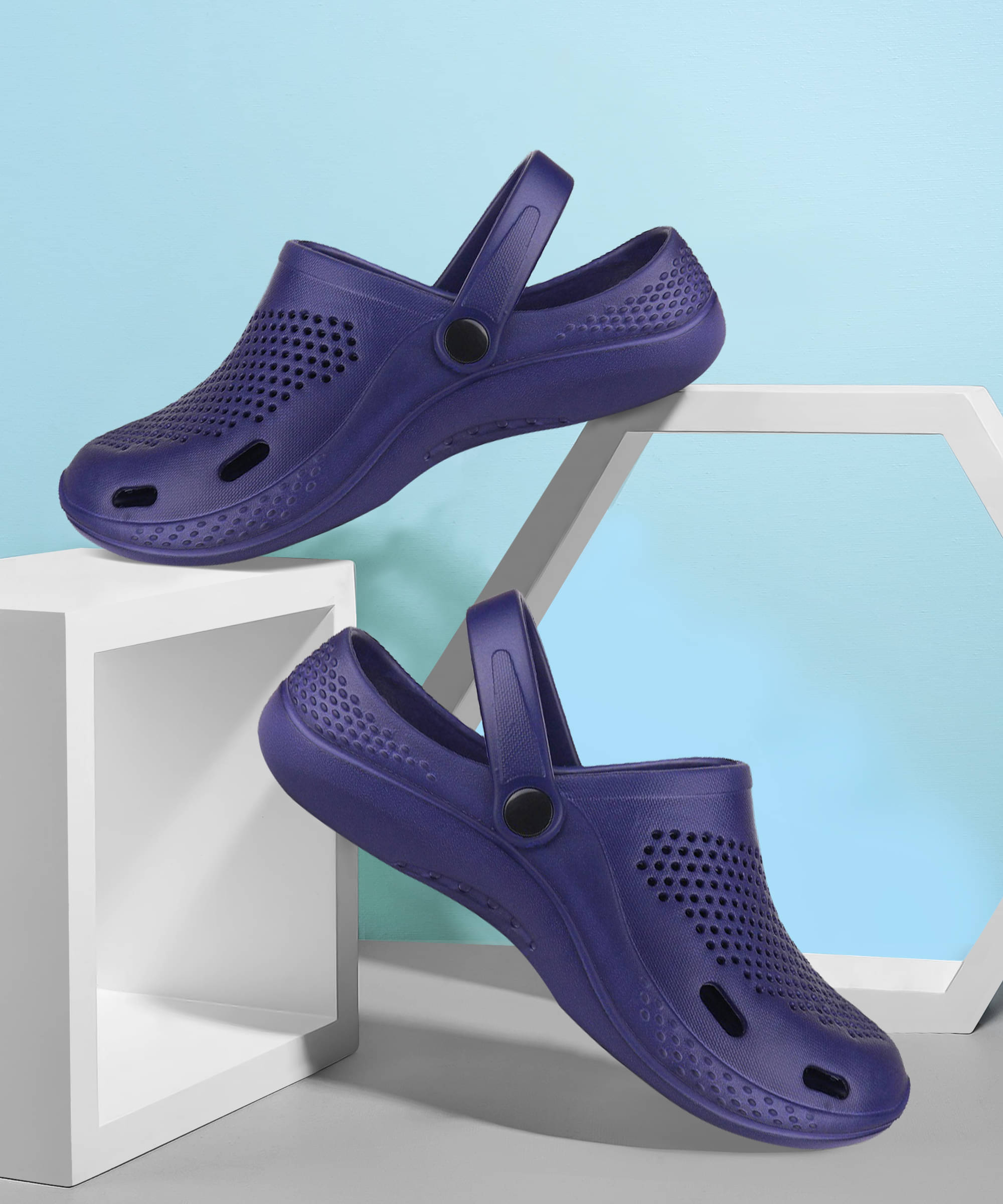     			Bersache Blue Men's Slide Flip Flop